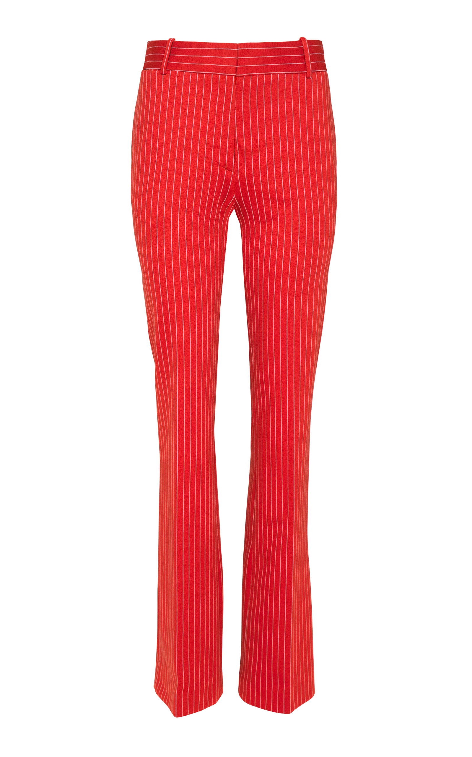 Oriane 1986 The Paris Mid-rise Flared Pants In Red