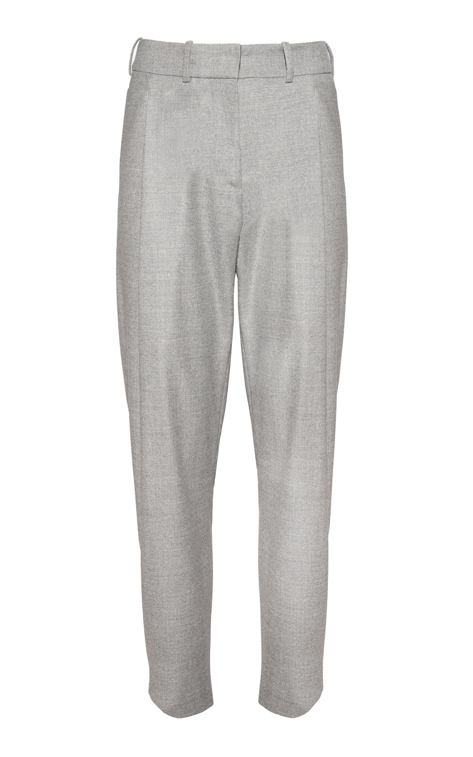Oriane 1986 The Sarouel Mid-rise Wool-blend Tapered Pants In Gray