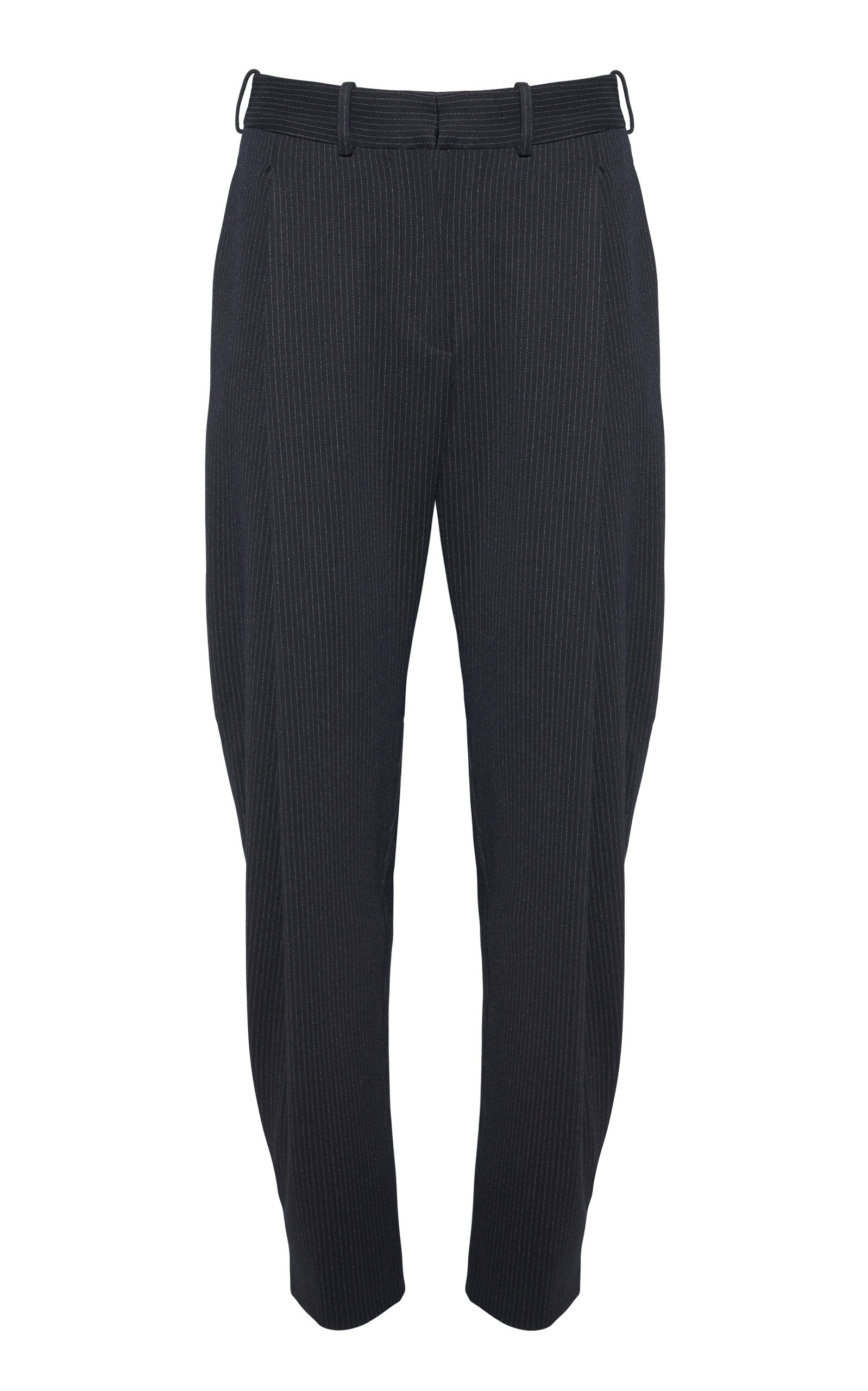 ORIANE 1986 The Sarouel Mid-Rise Wool-Blend Tapered Pants - Navy