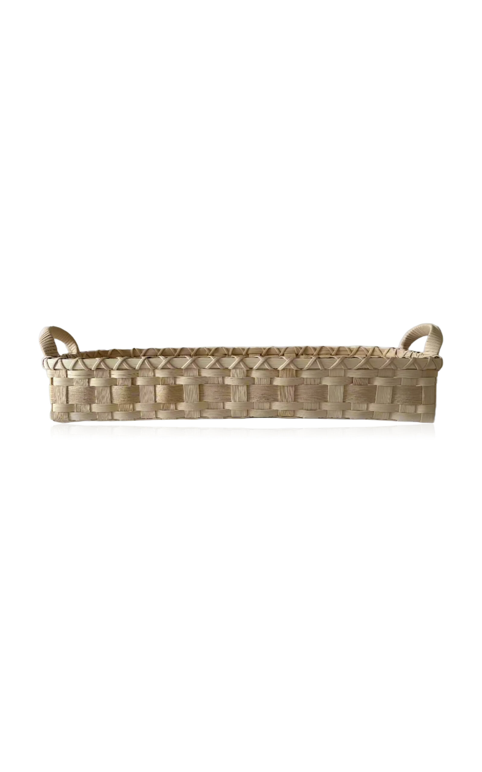 Underwater Weaving Studio Folk Fleur Rattan Serving Tray In Neutral