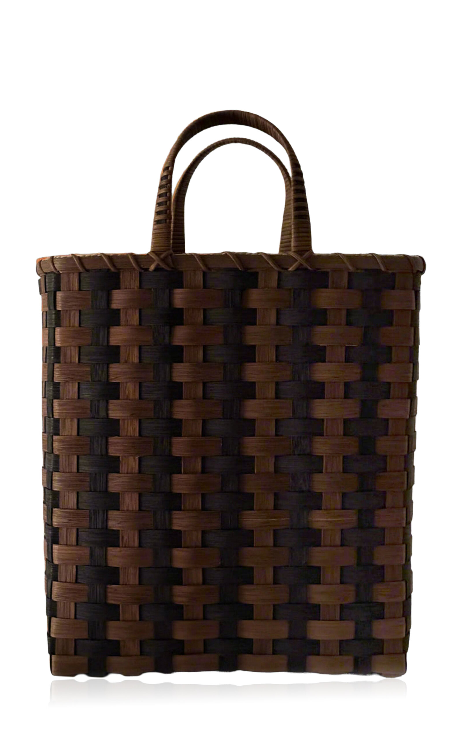 Underwater Weaving Studio Striped Oversized Tote In Brown