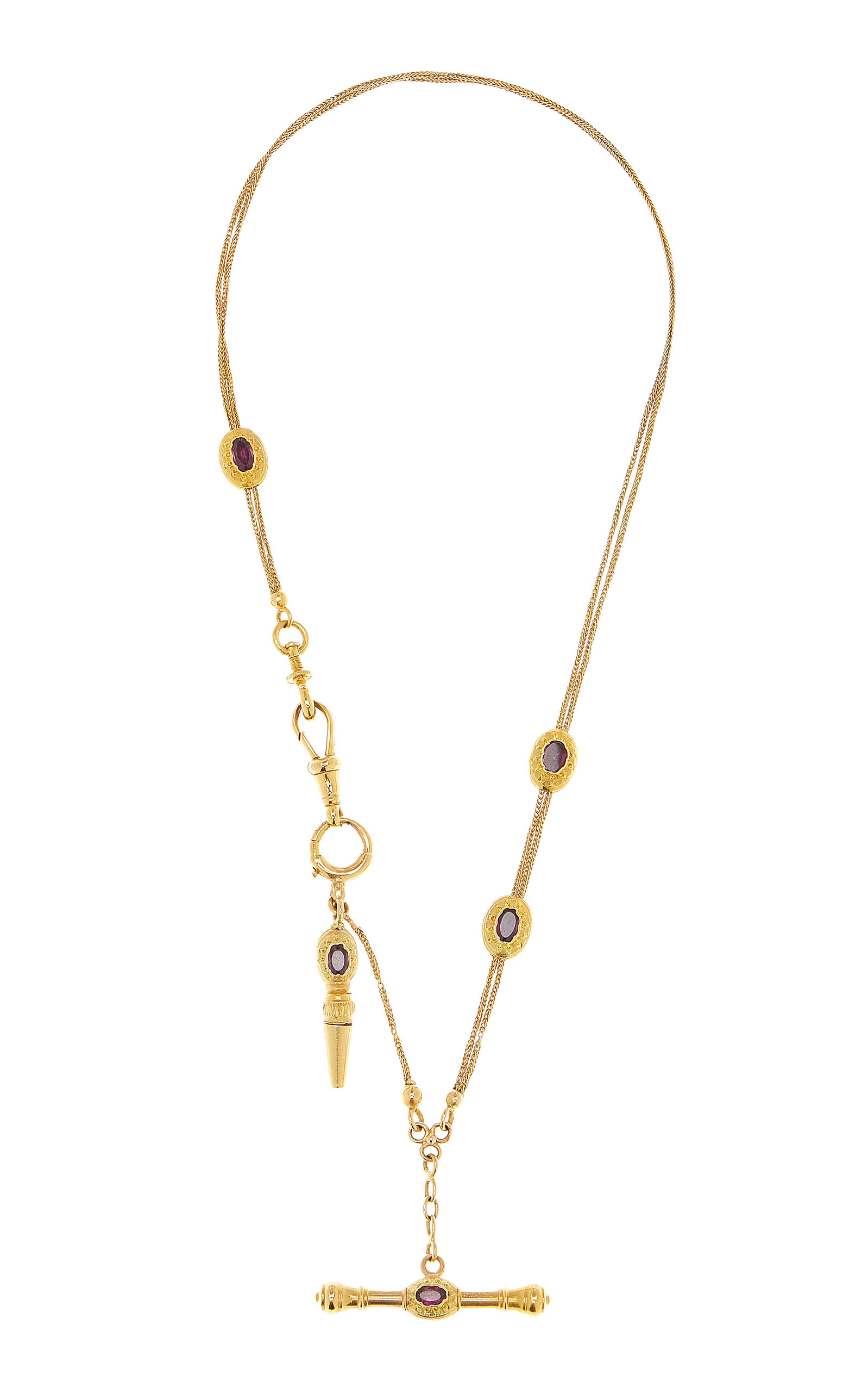 Blu Dog World 19th Century 18k Yellow Gold and Amethyst Watch Chain - Gold - OS - Only At Moda Operandi