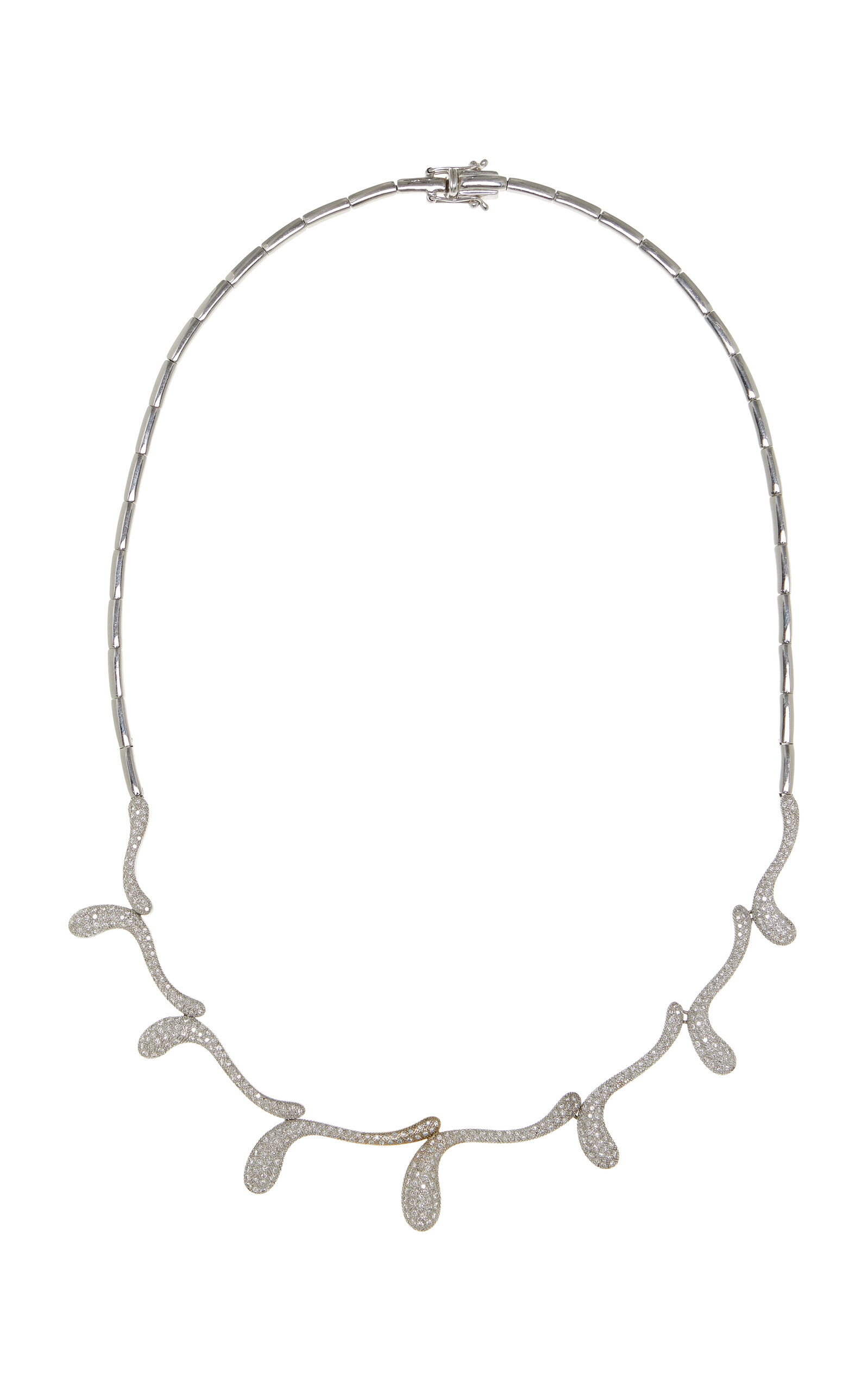 Blu Dog World 18k White Gold Tear Drop-Shaped Necklace - Gold - OS - Only At Moda Operandi