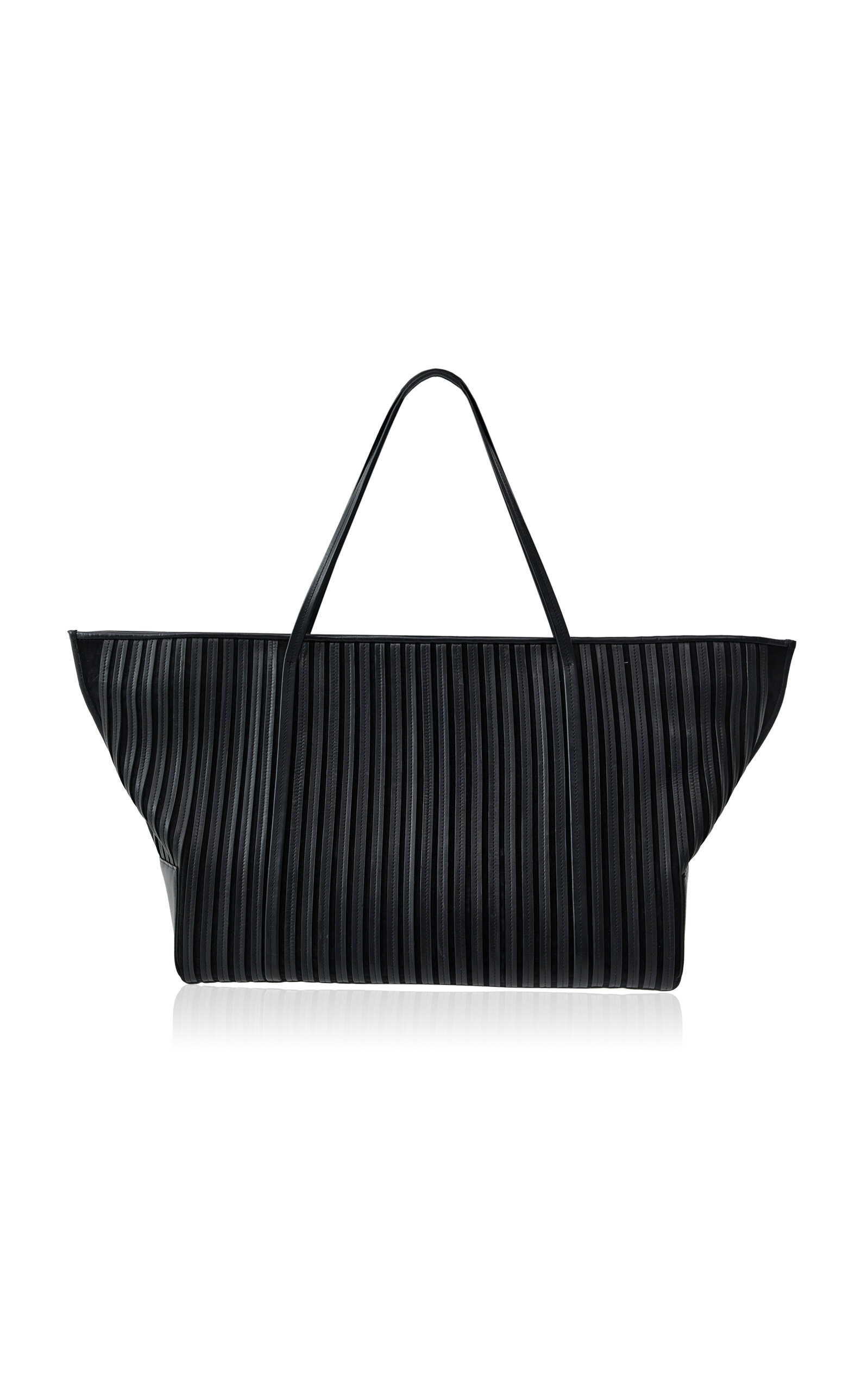 St. Agni Large Linea Stitch Bateau Tote - Black - OS