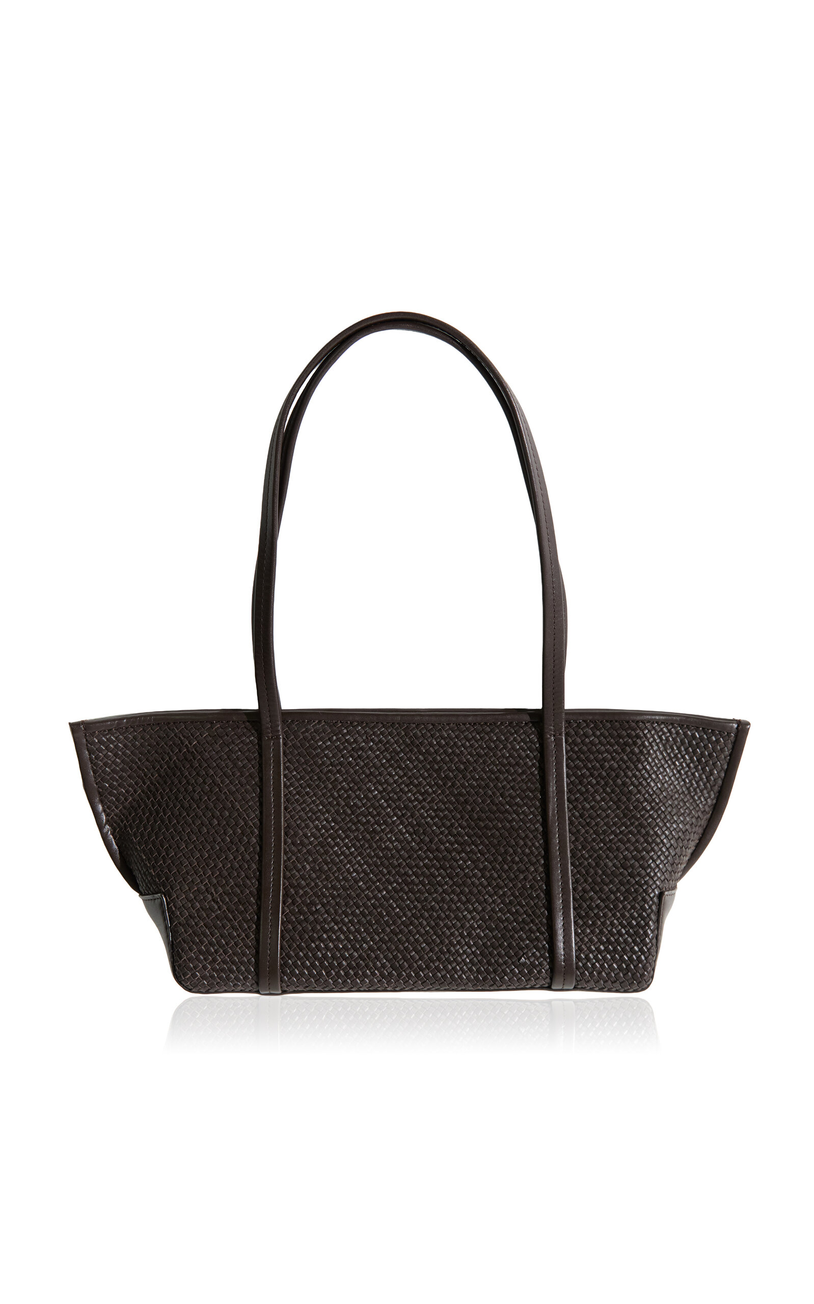 St. Agni Woven Slim Bateau Tote - Brown - OS