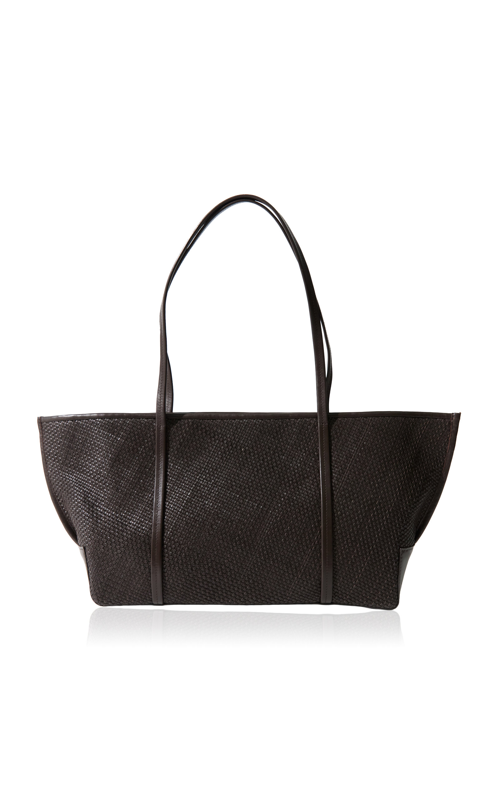 St. Agni Woven Bateau Tote - Brown - OS