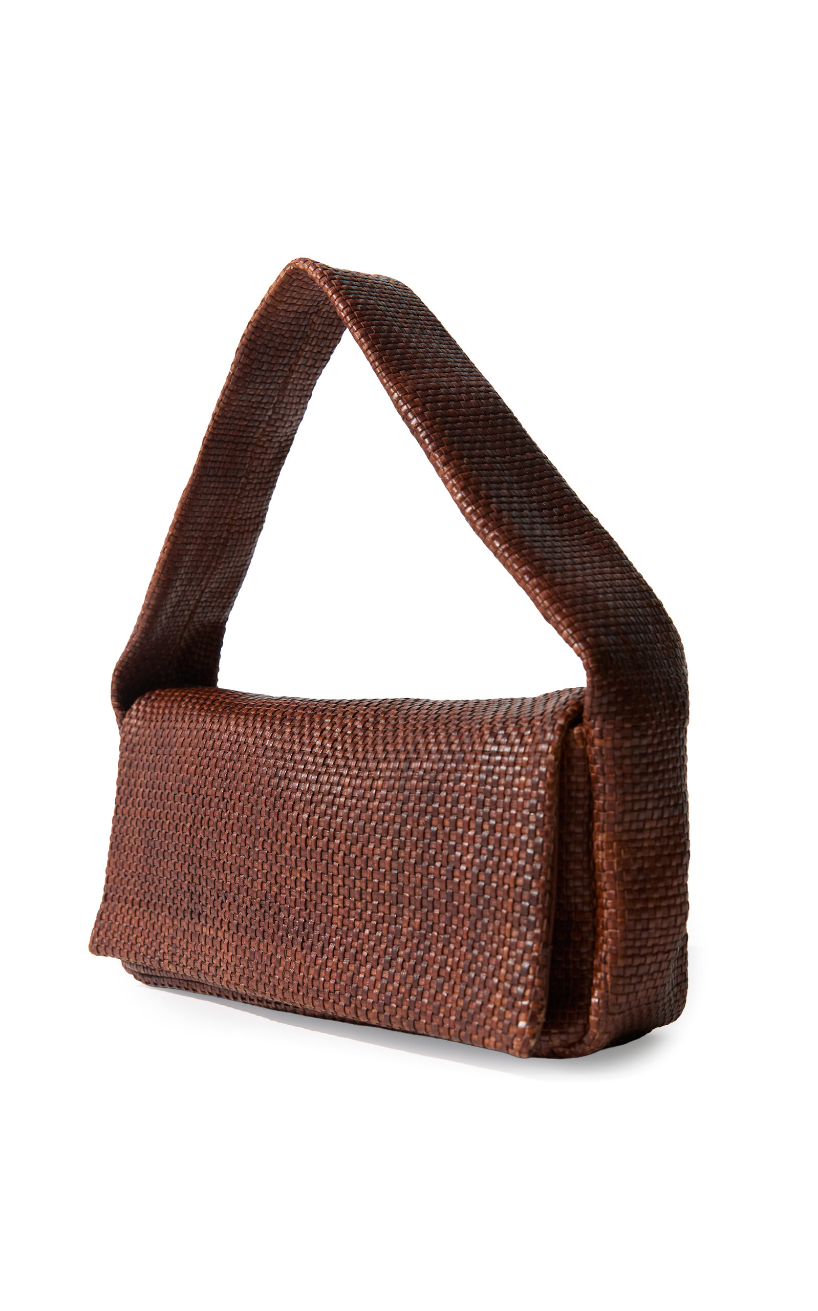 St. Agni Woven Slim Satchel - Brown - OS