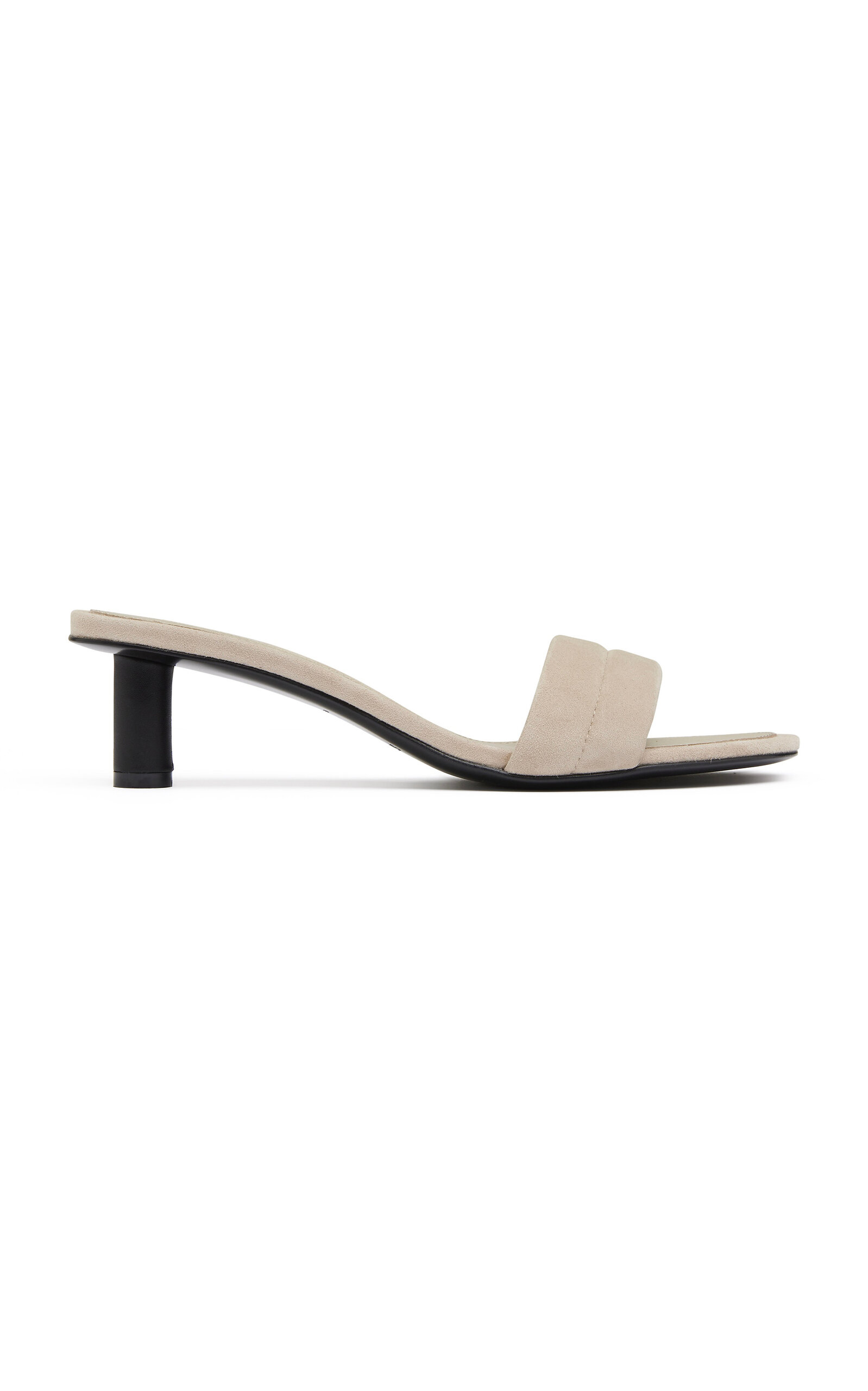 St. Agni Suede Stitch Detail Heel - Taupe