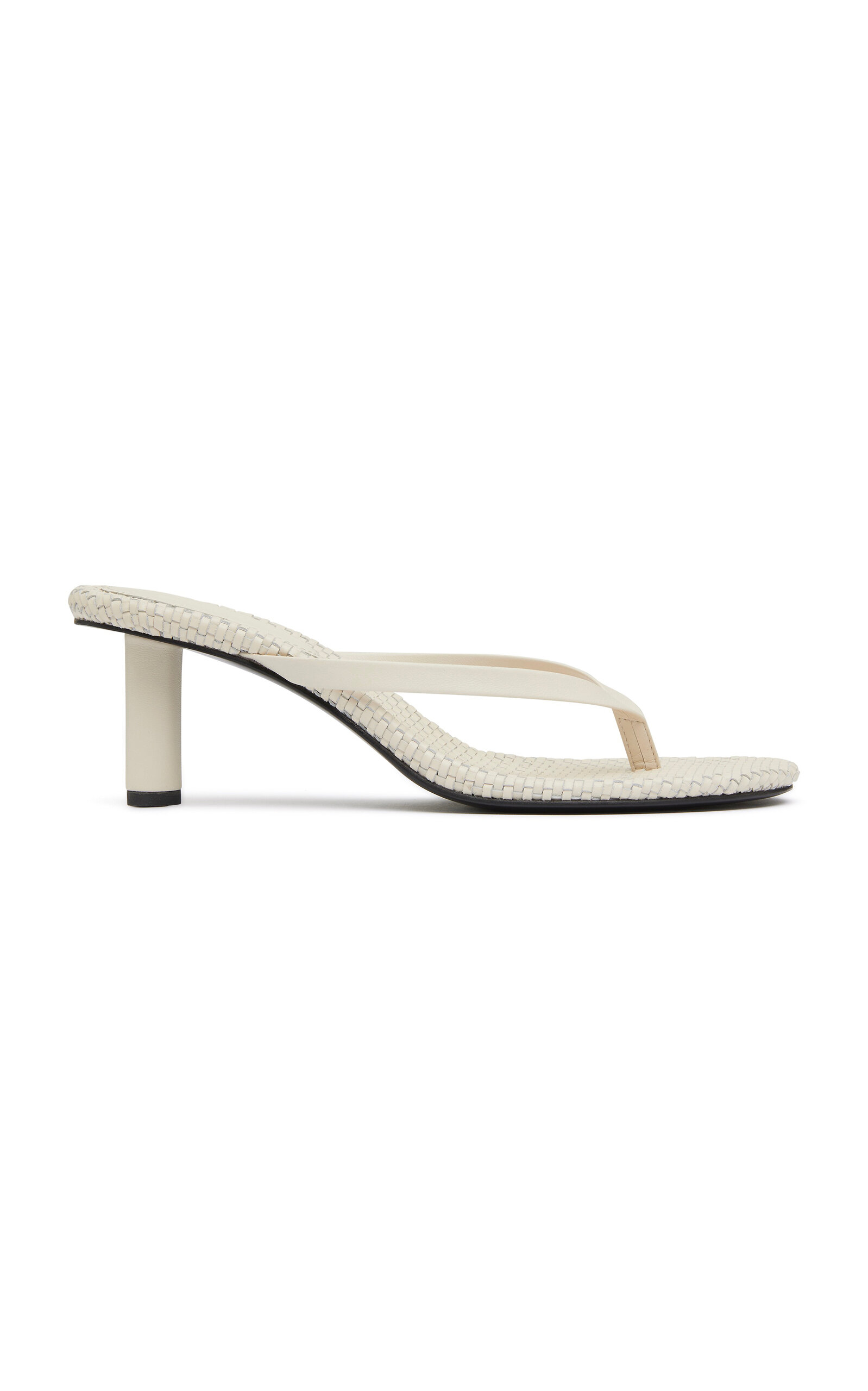 St. Agni Woven Thong Heel - White