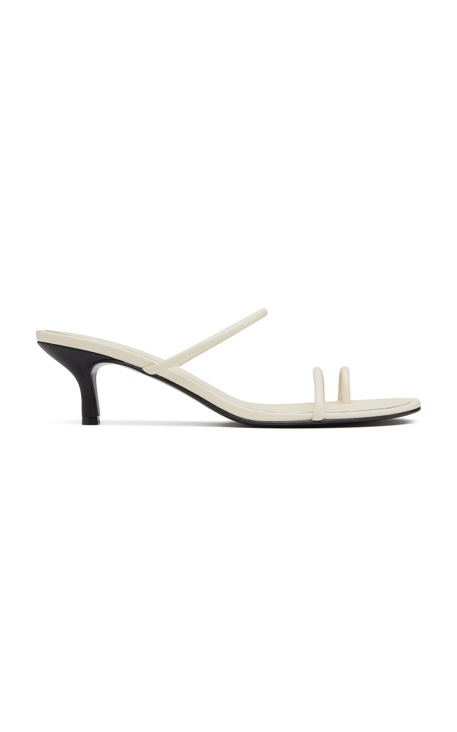 St. Agni Minimal Strap Heel - White