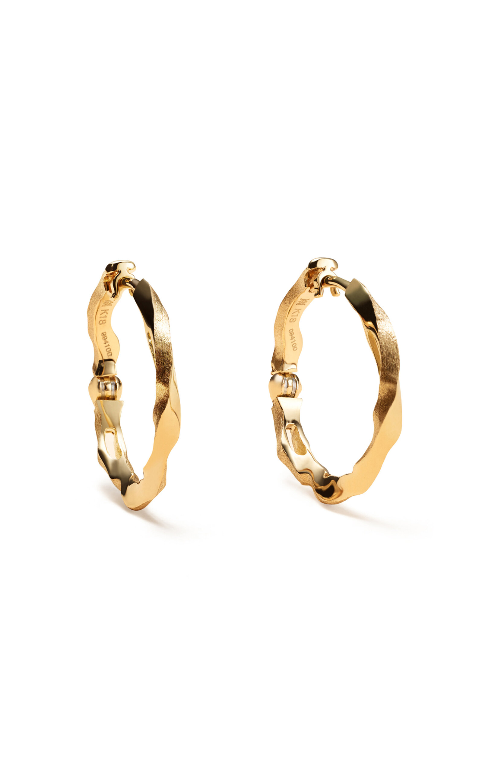 Milamore 18K Yellow Gold KINTSUGI EN Hoops Medium - Gold - OS - Only At Moda Operandi