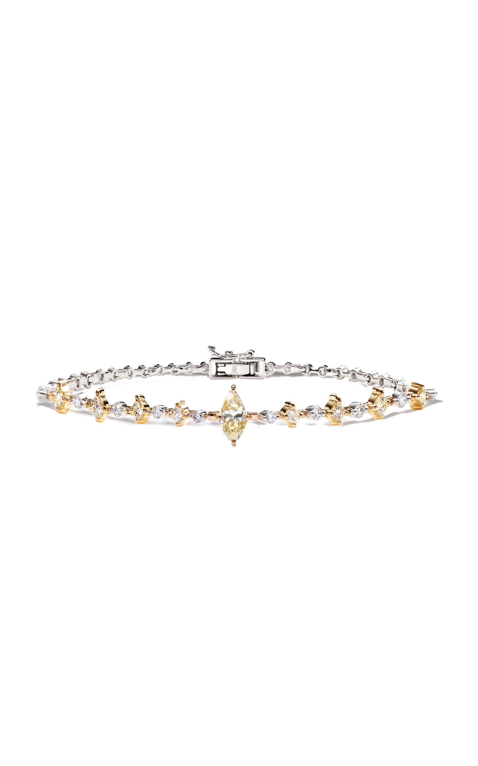 Milamore 18K Yellow Gold Galaxy Diamond Tennis Bracelet - Silver - OS - Only At Moda Operandi