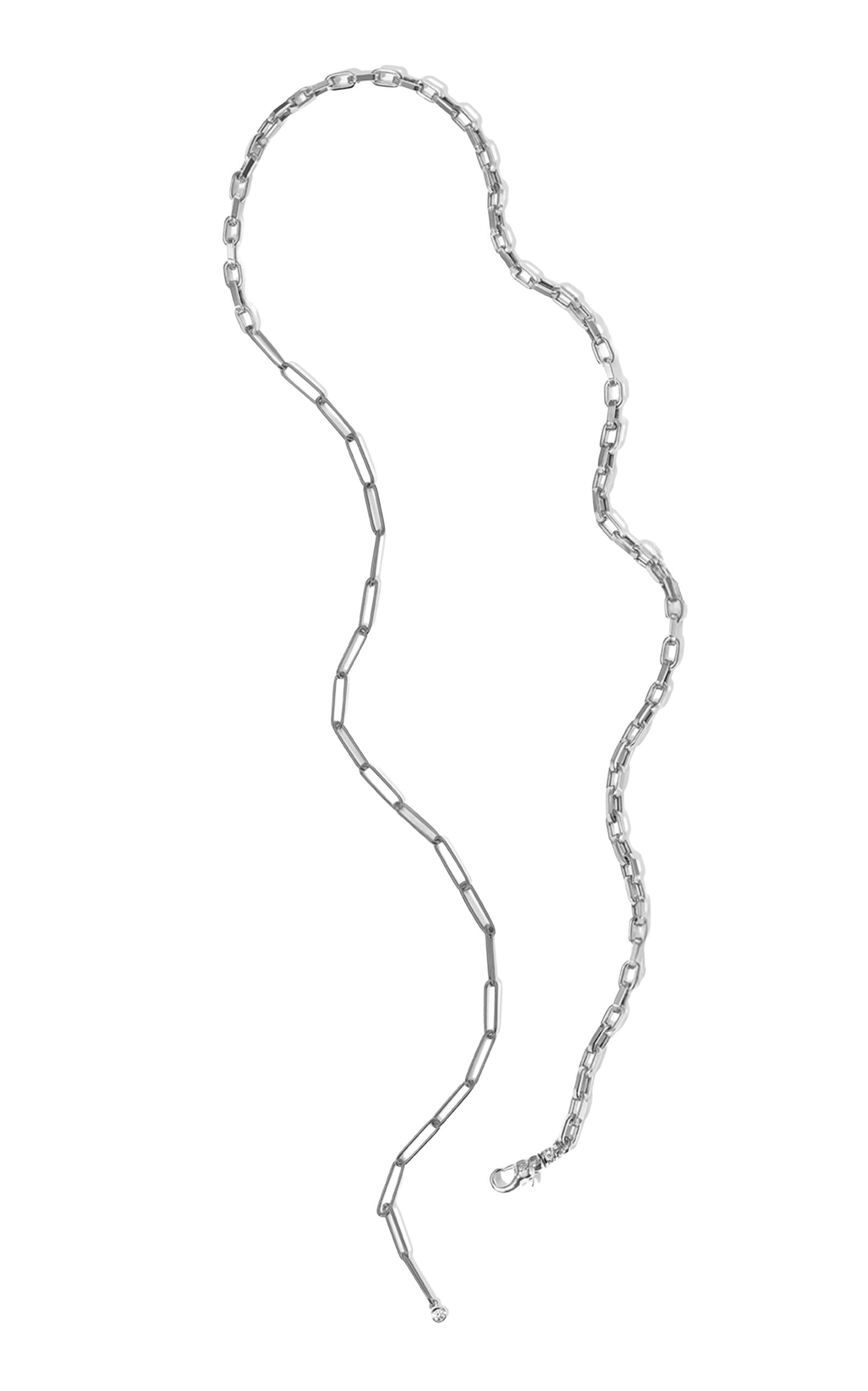 Milamore 18K White Gold Classic Duo Chain Jr. WGMonochrome - White - OS - Only At Moda Operandi