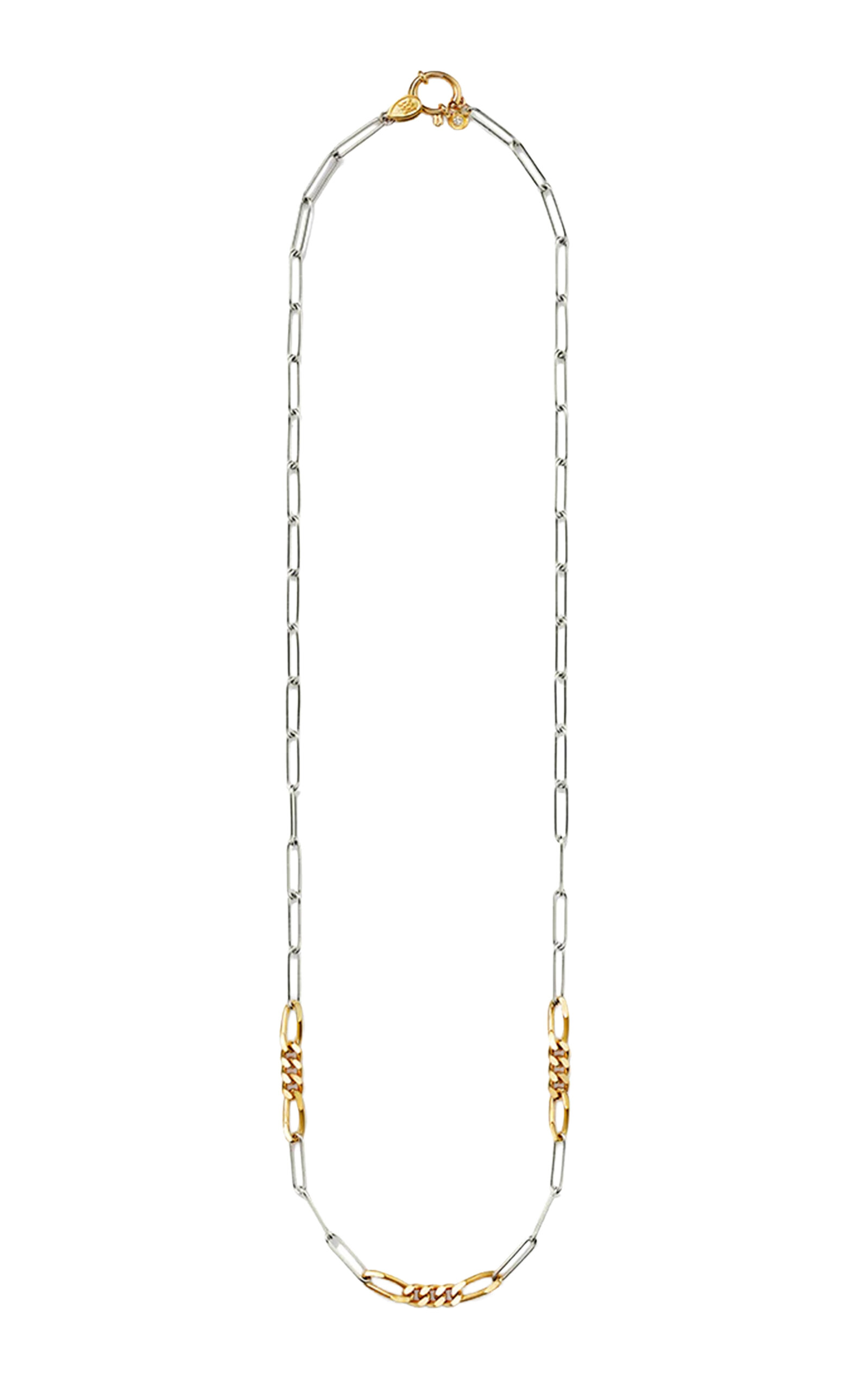 Milamore 18K Yellow and White Gold Classic Duo Chain VIIl - White - OS - Only At Moda Operandi