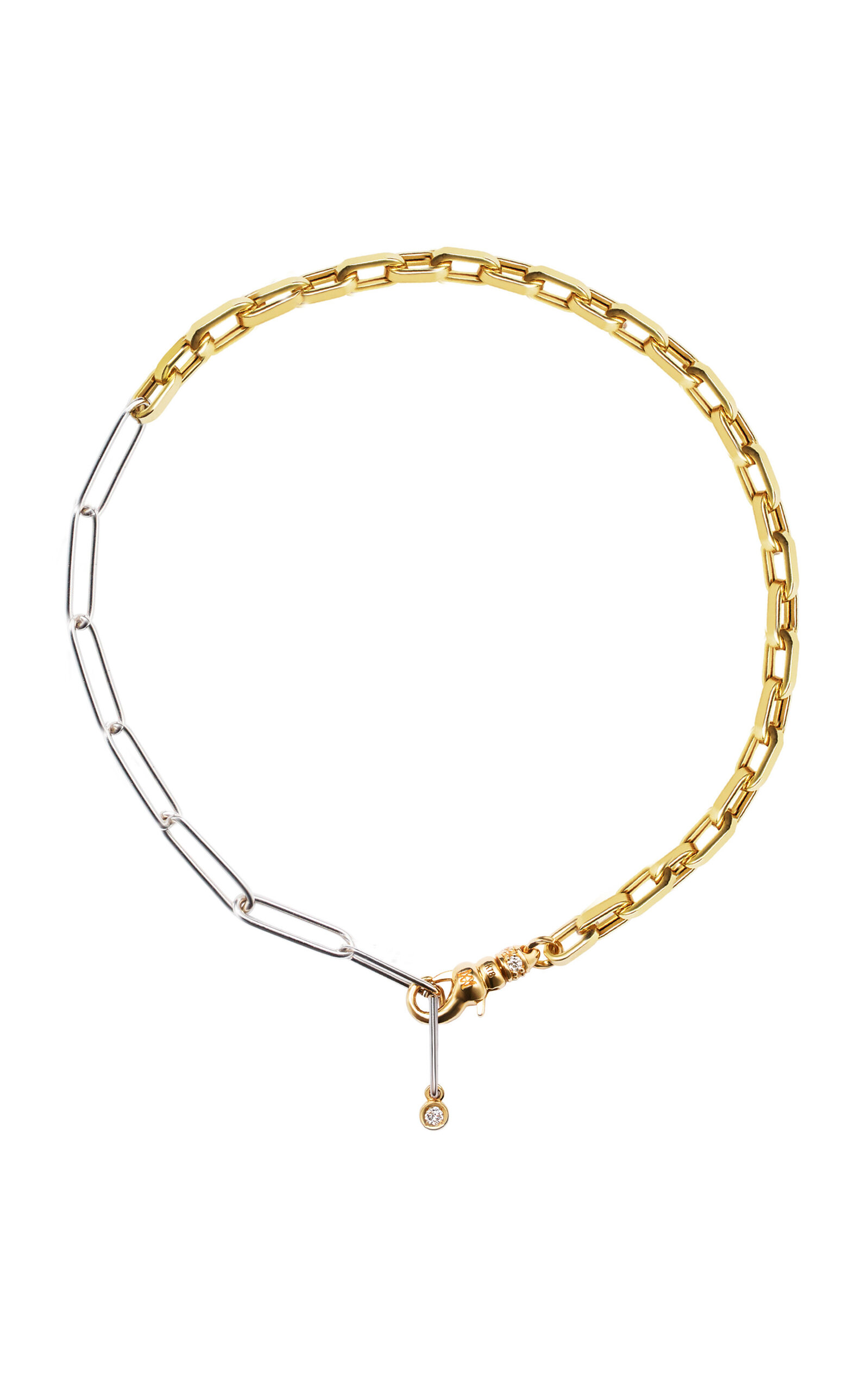 Milamore 18K Yellow and White Gold Duo Chain Jr. lI Bracelet - Gold - OS - Only At Moda Operandi