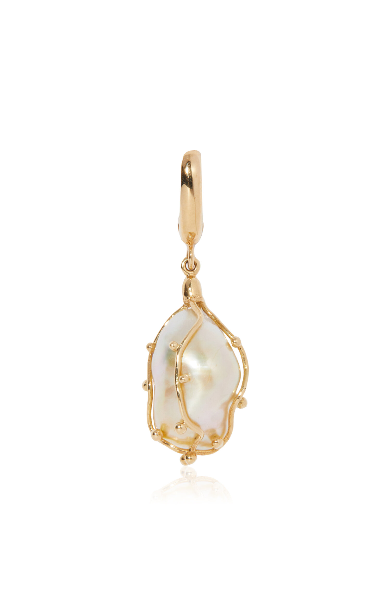 Milamore 18K Yellow Gold Kintsugi White Pearl Charm - Gold - OS - Only At Moda Operandi