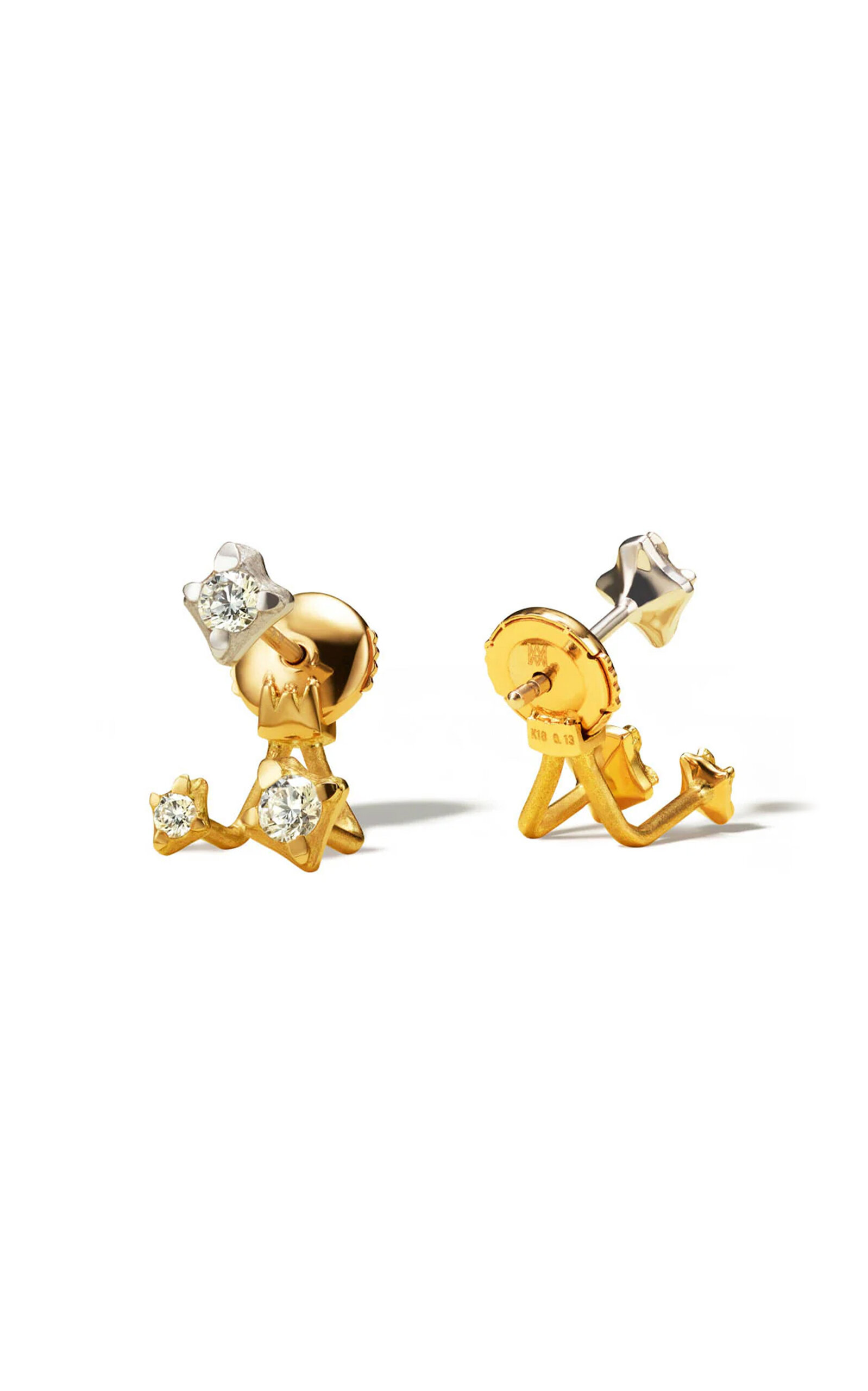 Milamore 18K Yellow Gold Hanabi Triple Studs Ear Jacket - Gold - OS - Only At Moda Operandi - Women's Jewelry And Watches