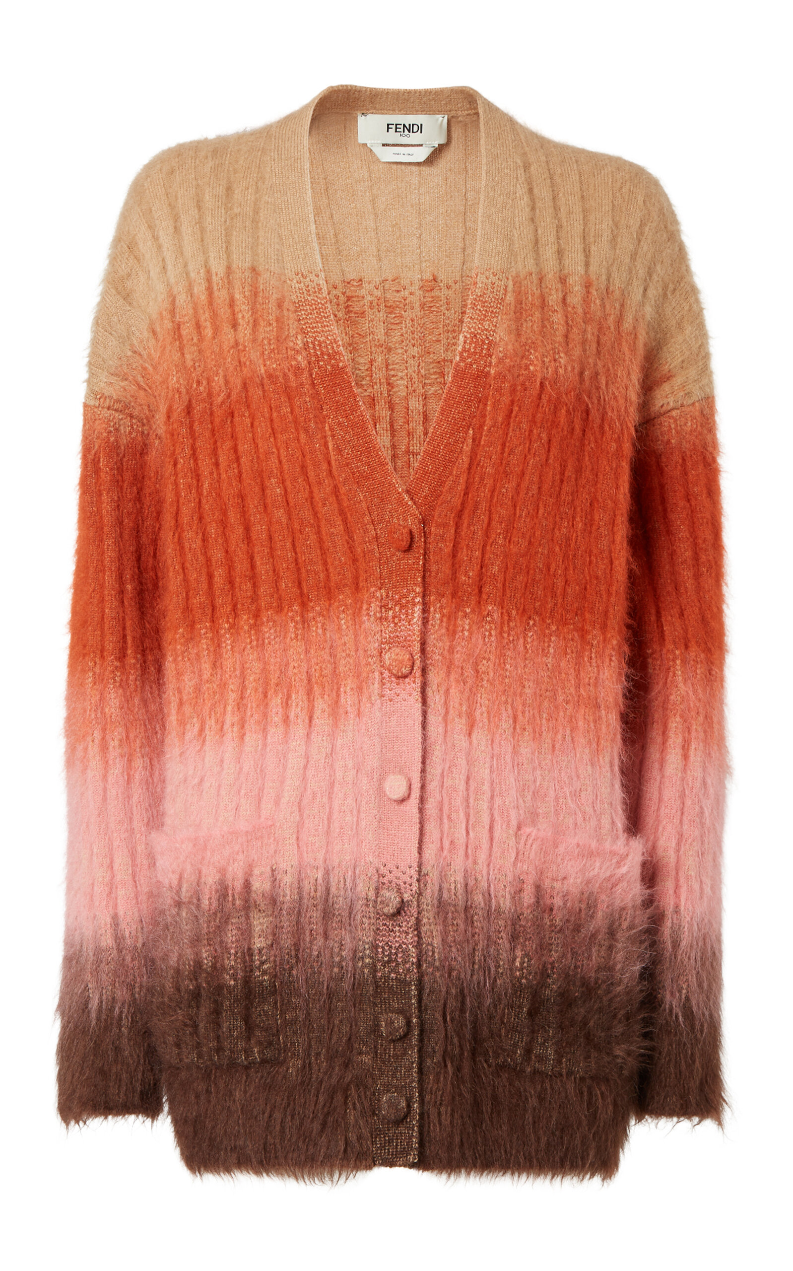 Fendi Gradient Mohair-Blend Cardigan - Multi