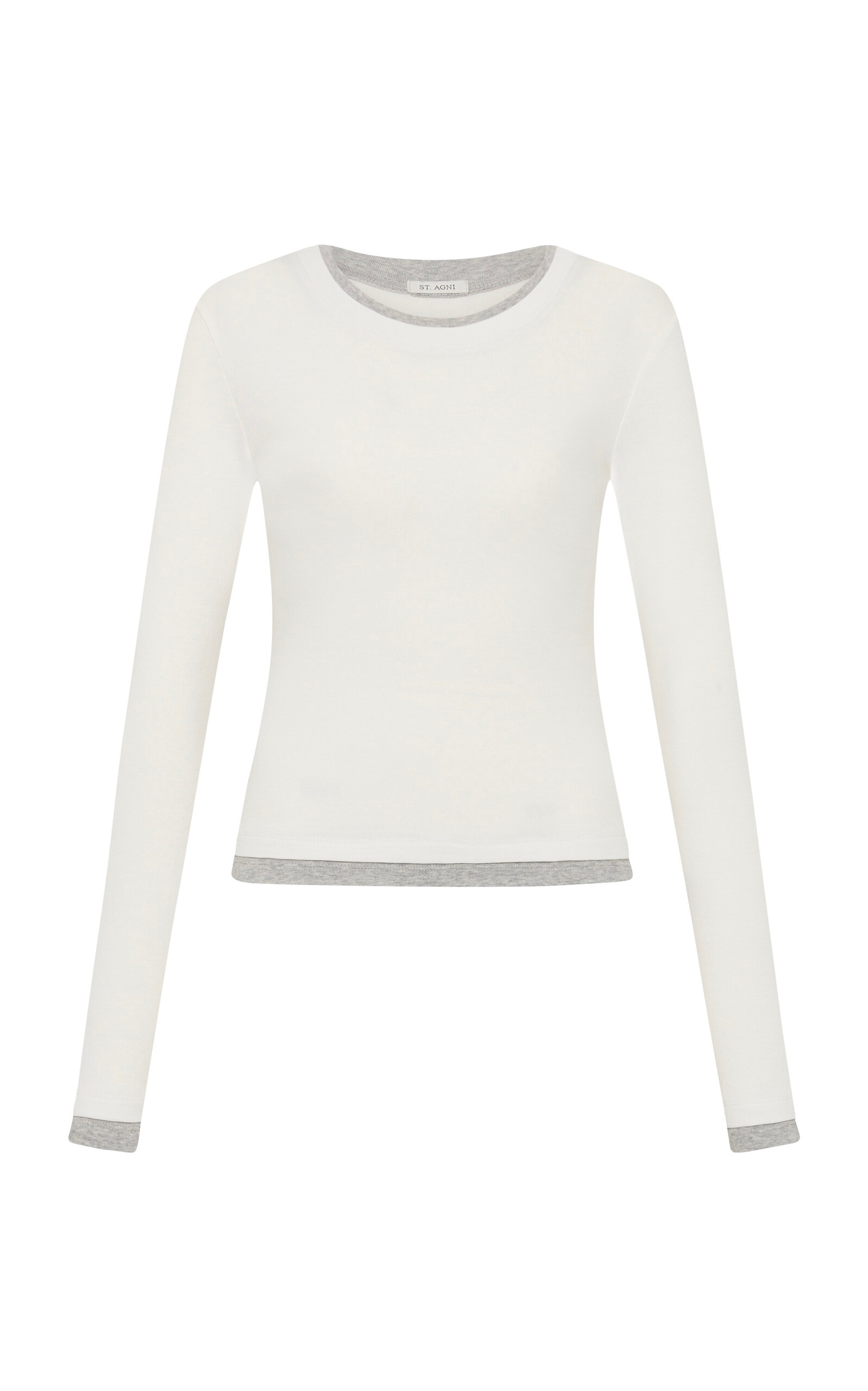 St Agni Layered Organic-cotton Top In White