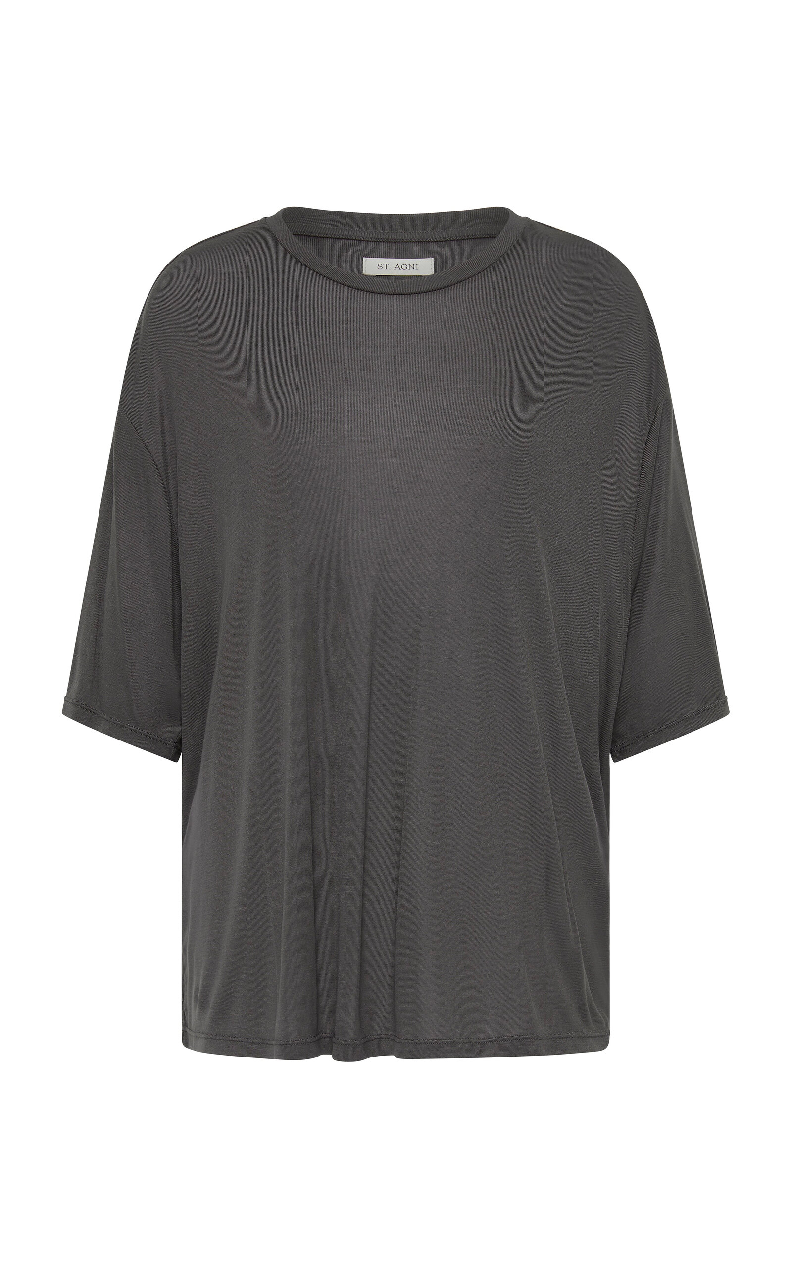 St Agni Relaxed Tencel Jersey T-shirt In Gray