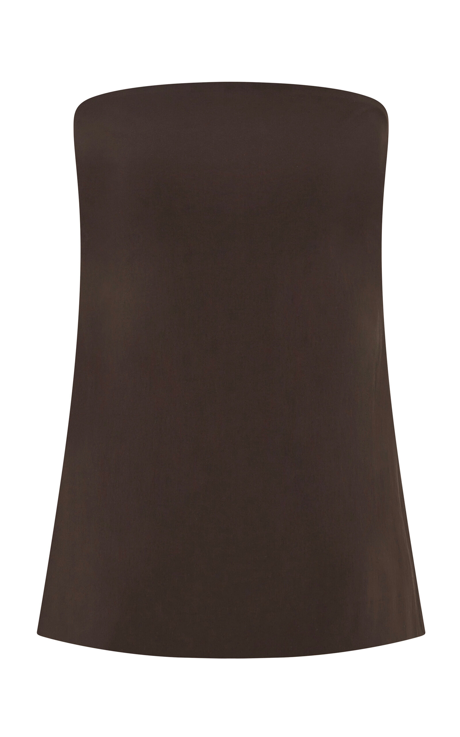St Agni Strapless Cotton-blend Top In Brown