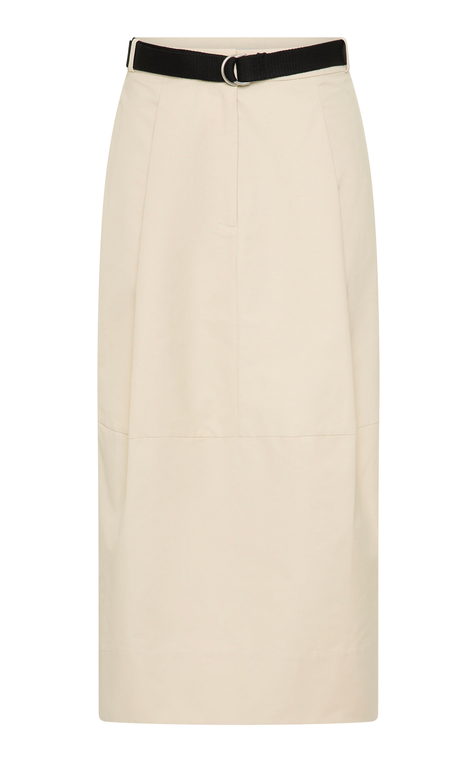 St. Agni Cocoon Canvas Midi Skirt - Off-White - XXS