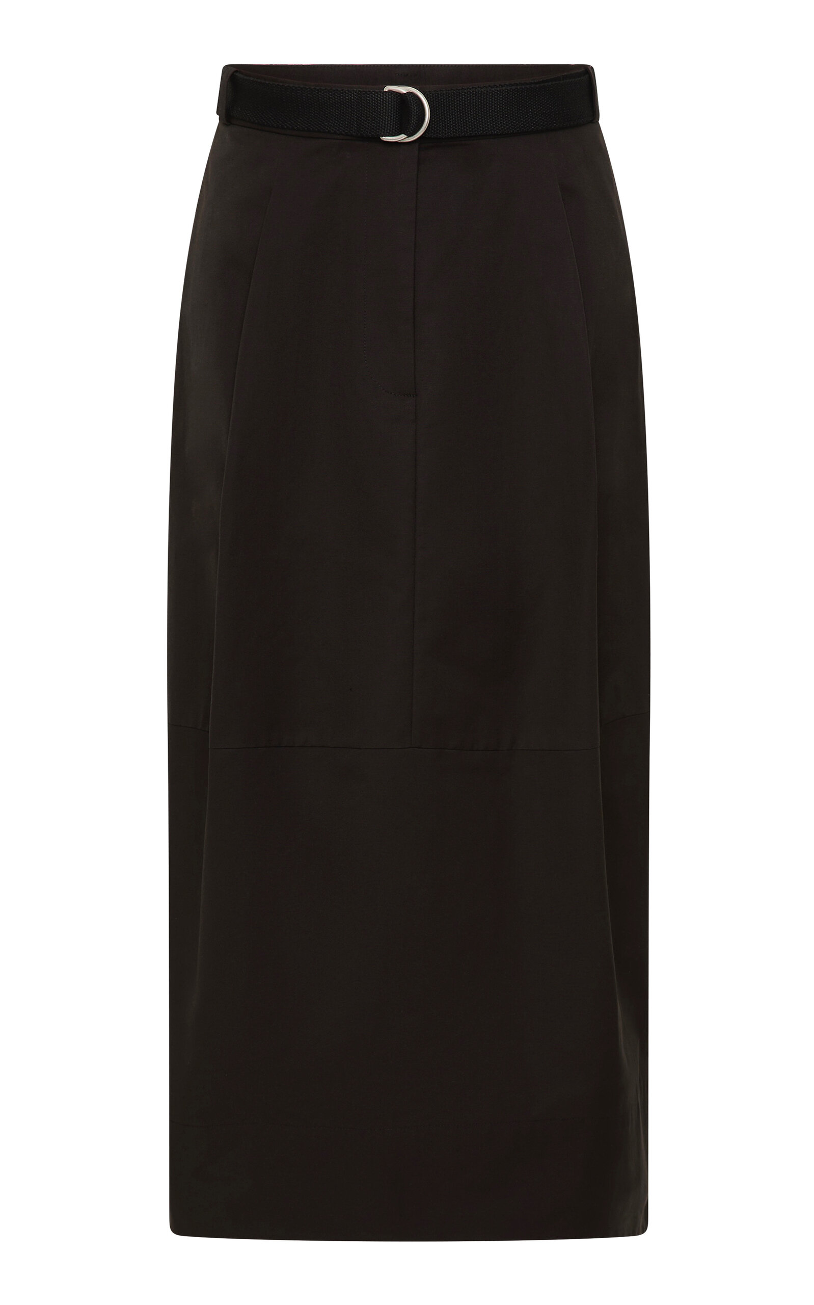 St. Agni Cocoon Canvas Midi Skirt - Black - XS