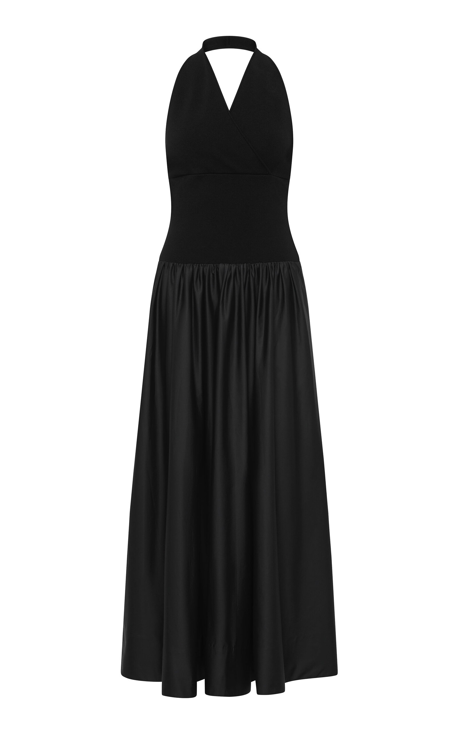 St. Agni Backless Halter Maxi Dress - Black - XS