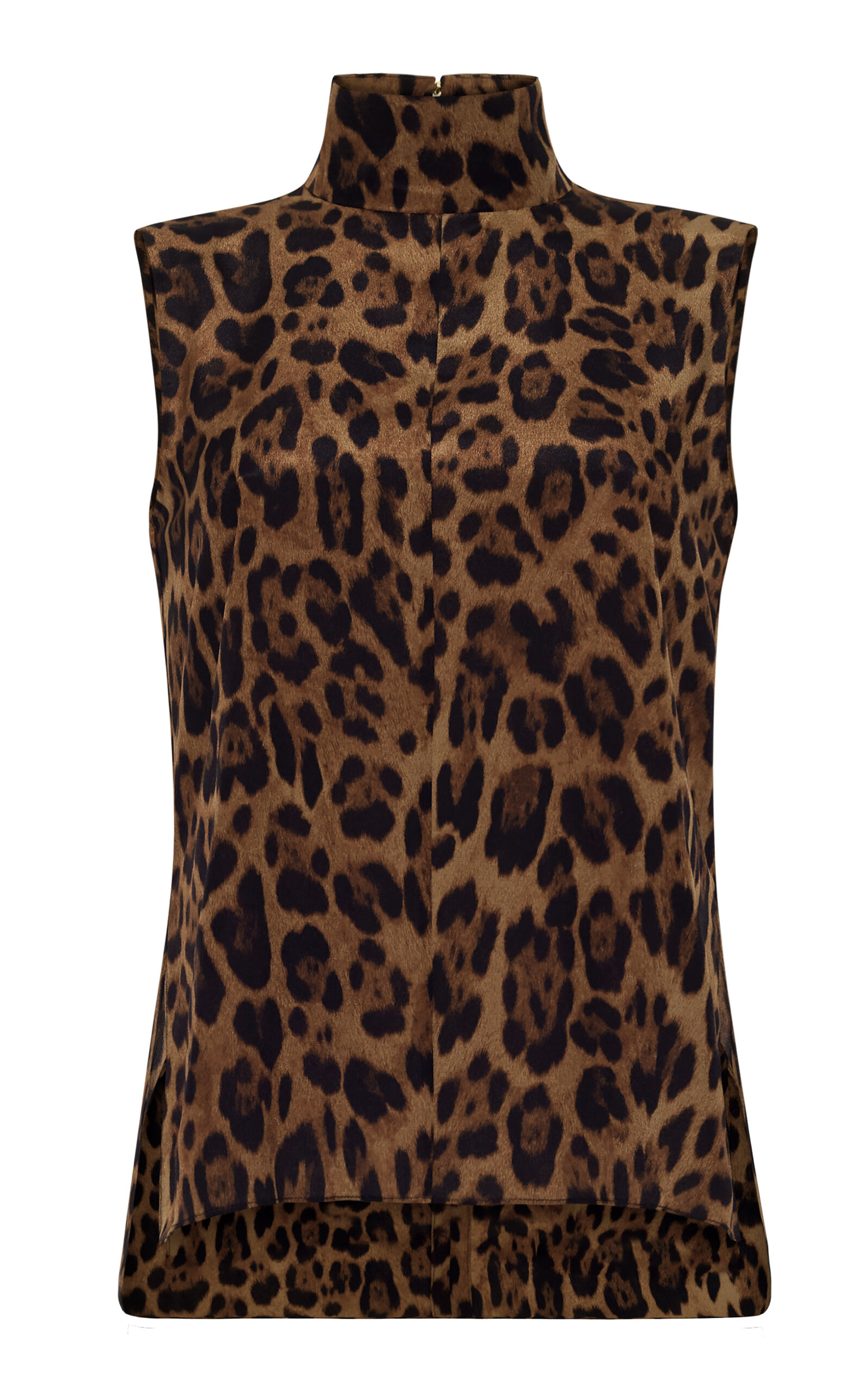 Adam Lippes Varick Leopard-Printed Silk-Charmeuse Top - Animal
