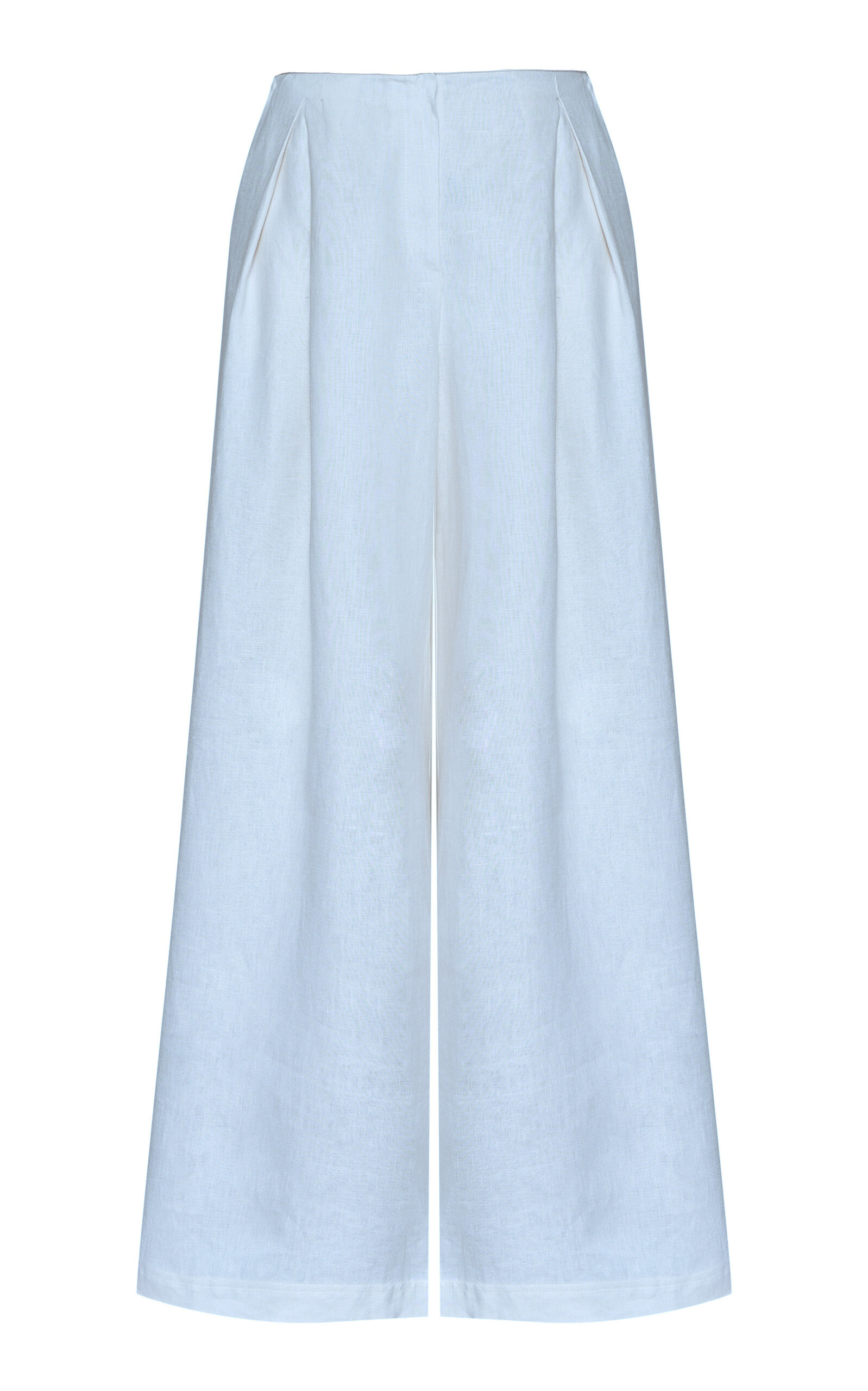 Andres Otalora Naces Tu Wide-leg Linen Pants In Blue