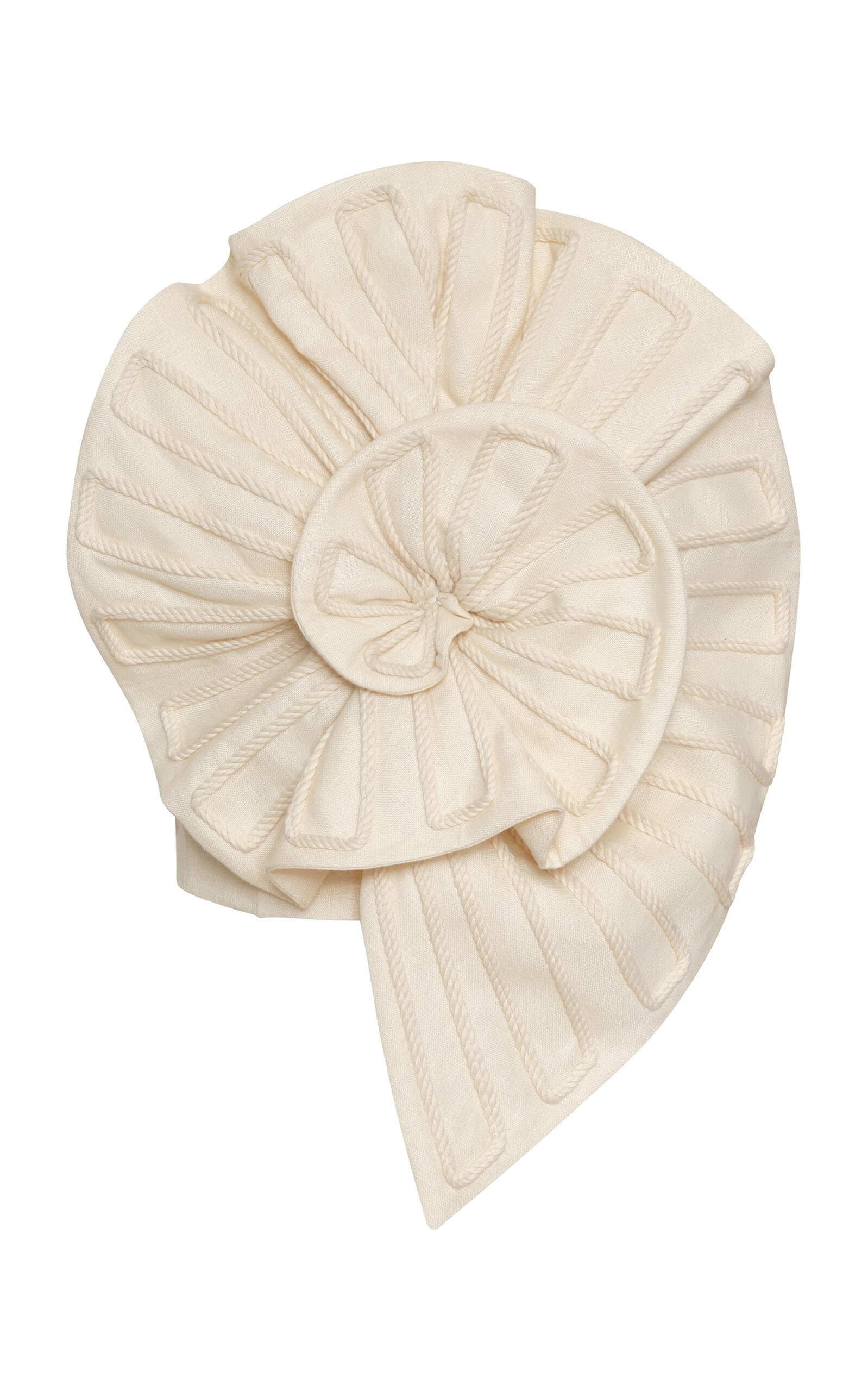Andres Otalora Cosmos Pleated Linen Top - Ivory