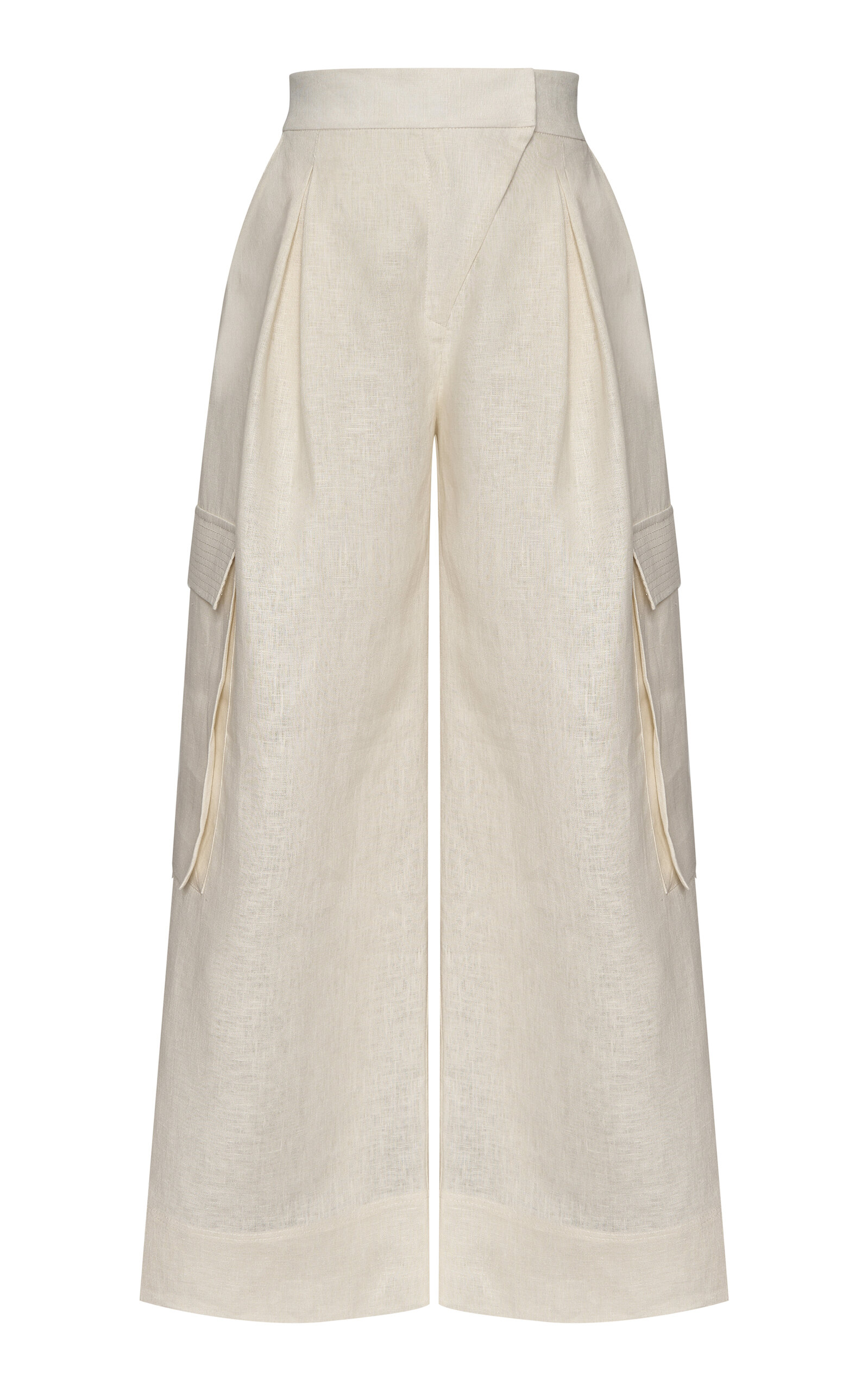 Andres Otalora Hydra Linen Cargo Pants In Neutral
