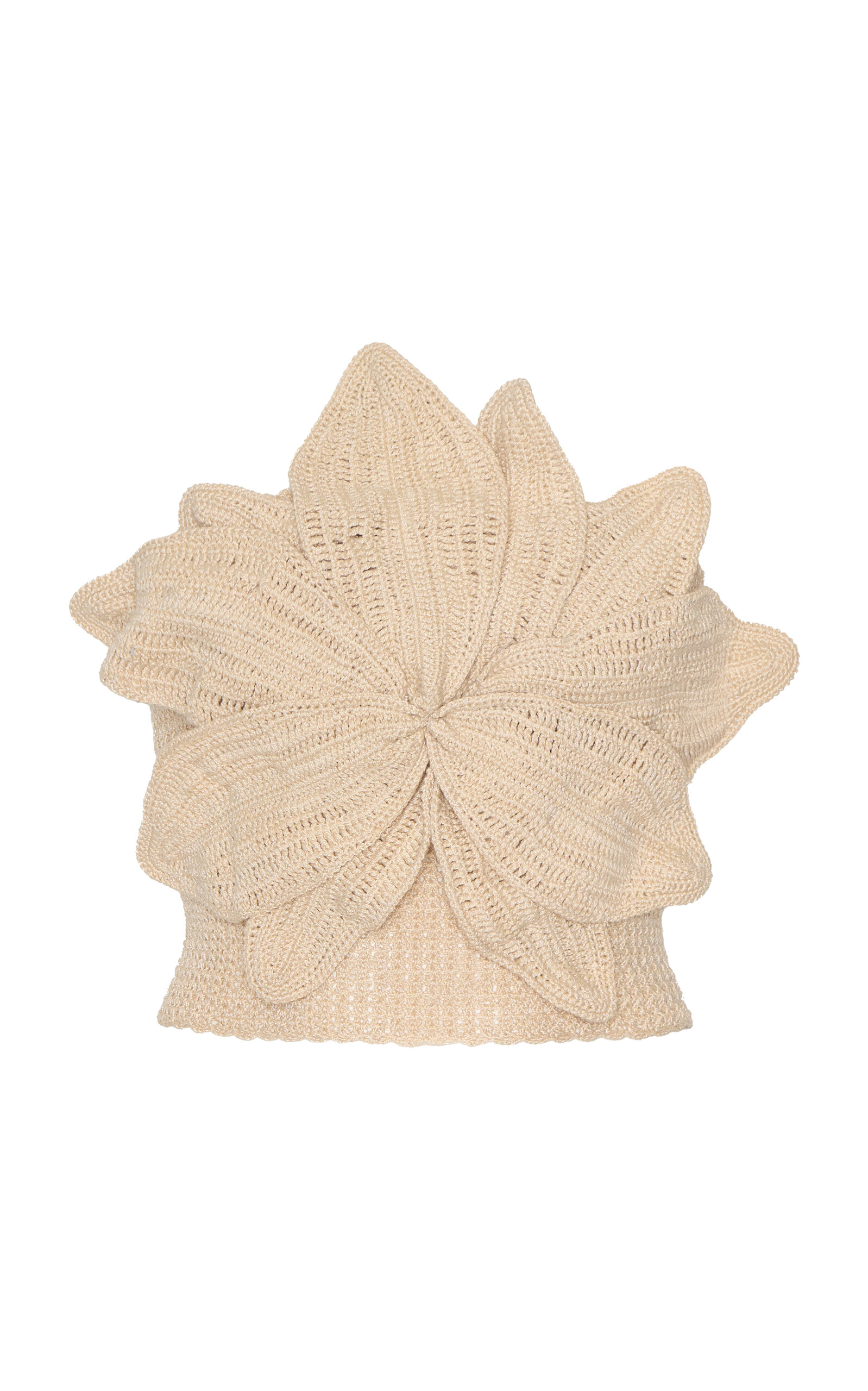 Andres Otalora Paz Y Tu Handmade Crochet Cotton Top In Neutral