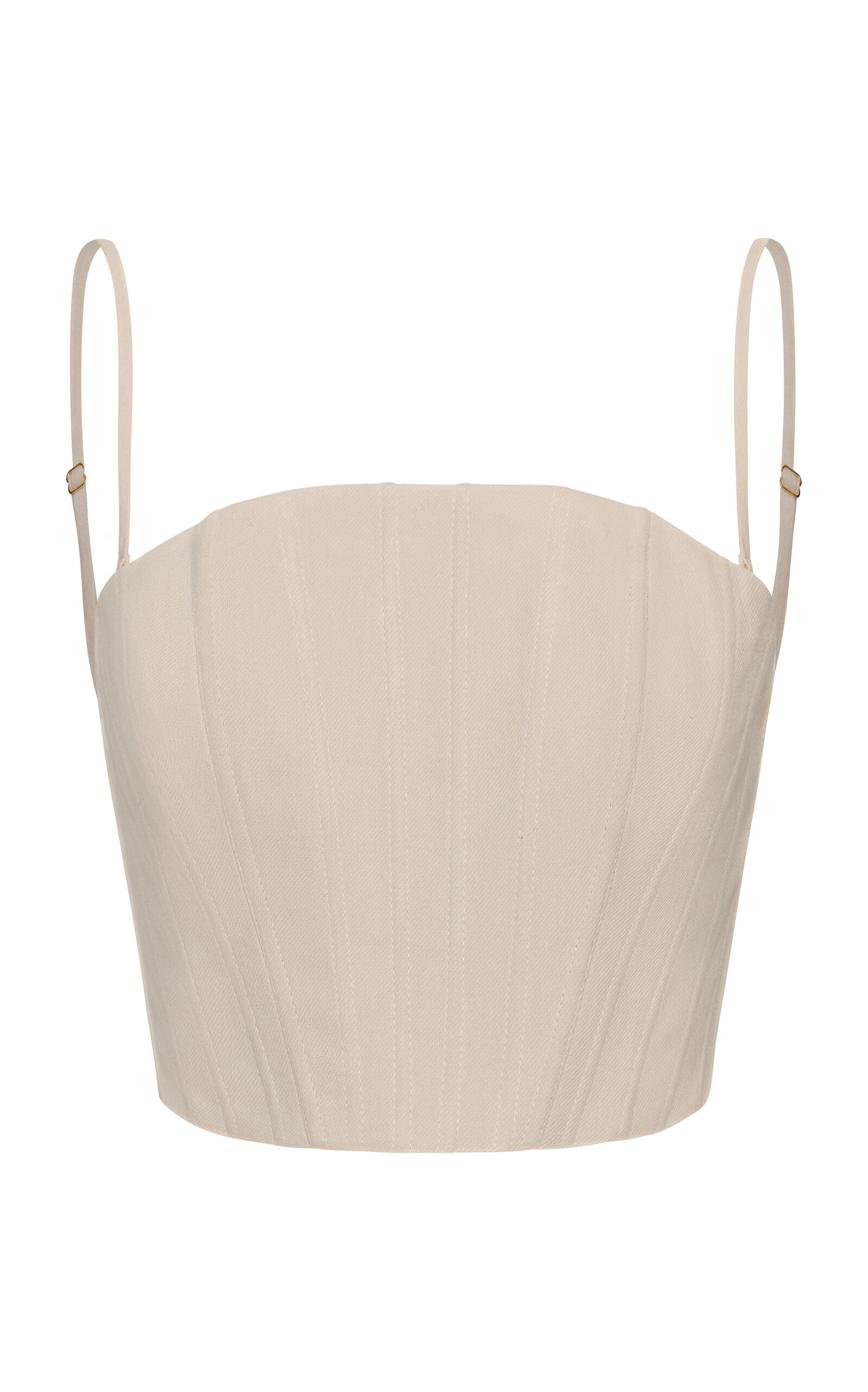 Andres Otalora Necesitar-nos Cotton-Linen Top - Ivory