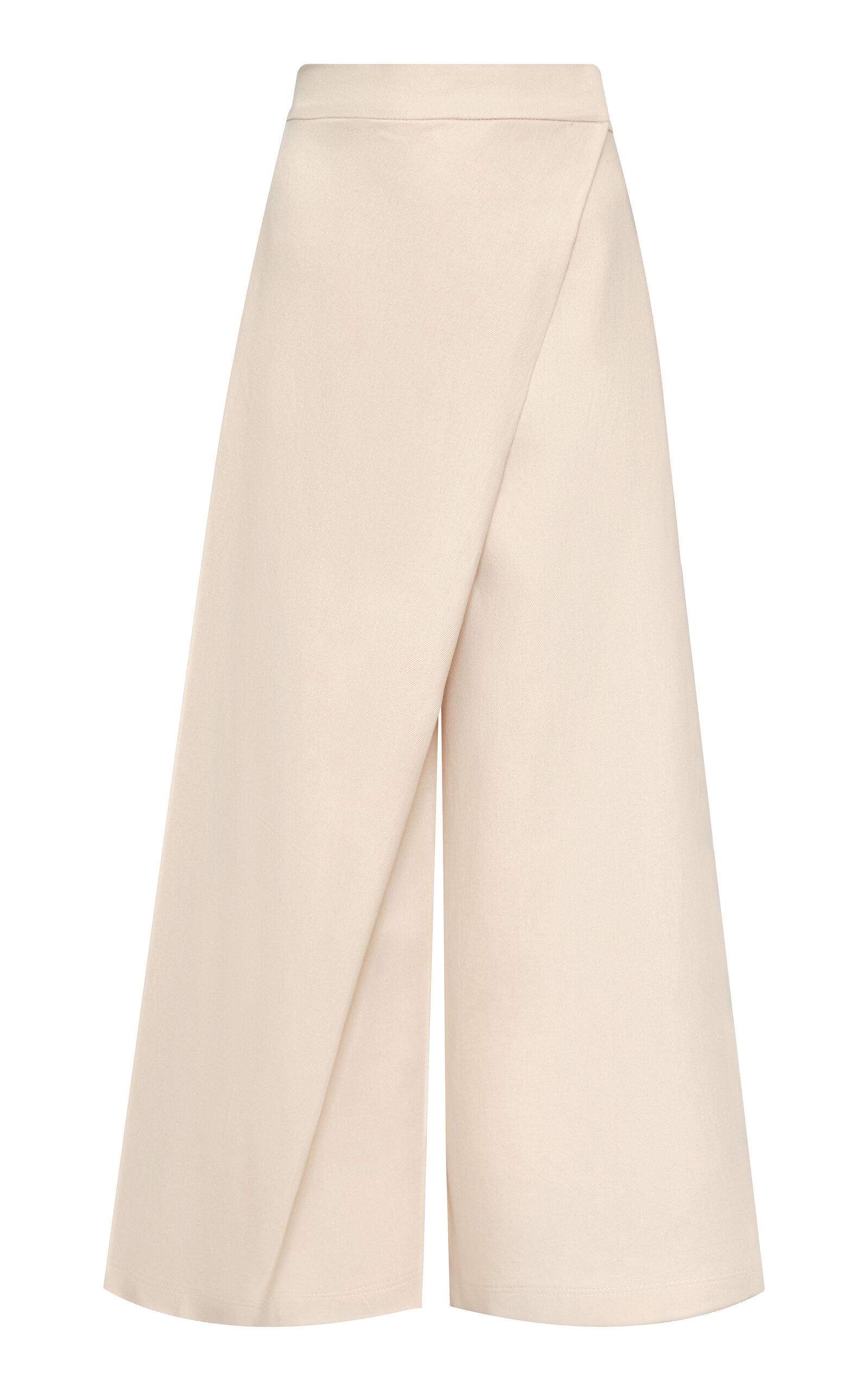 Andres Otalora Ocultas Historia Wide-Leg Cropped Cotton-Linen Pants - Ivory