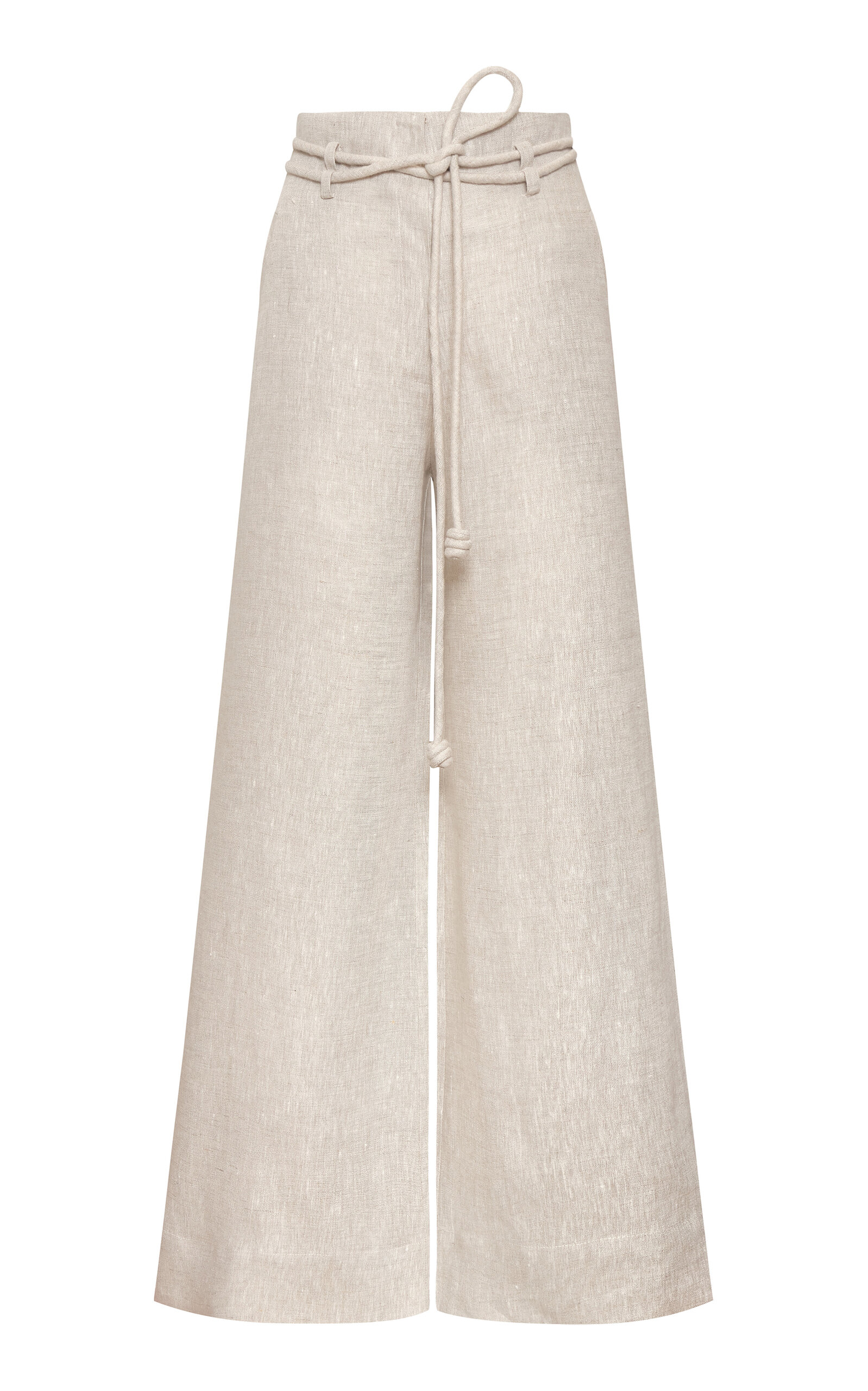 Andres Otalora Islas Griegas Linen Wide-Leg Pants