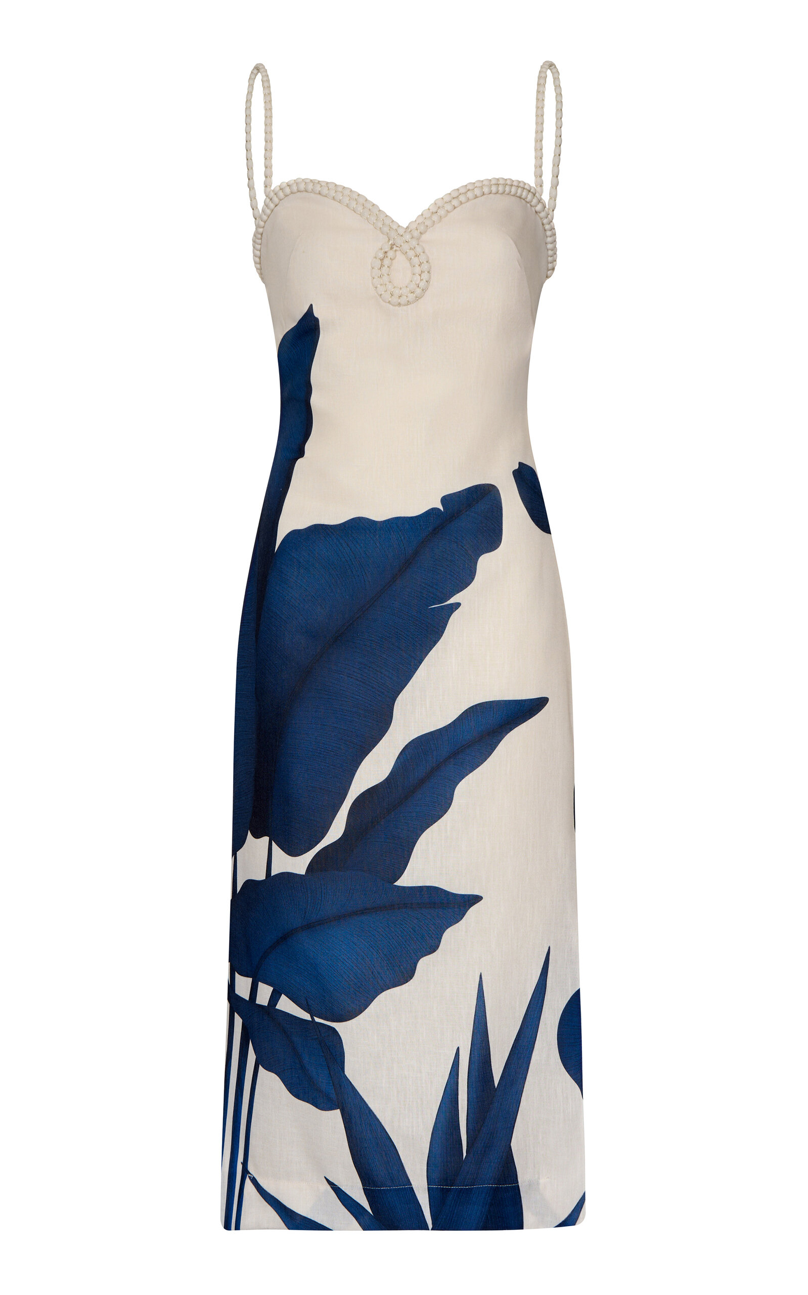 Andres Otalora Di Palma Linen Floral Midi Dress - Print