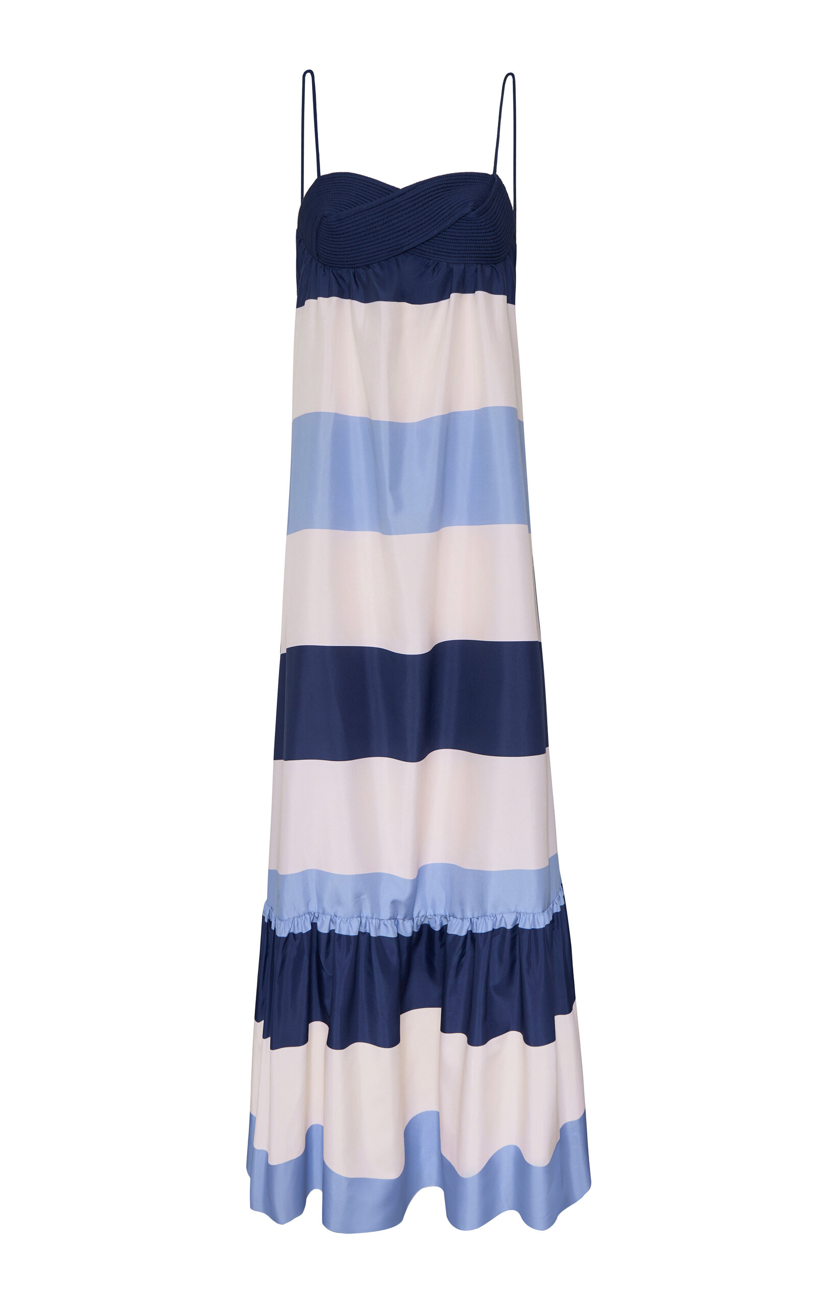 Andres Otalora Casa Calma Striped Cotton Maxi Dress - Print