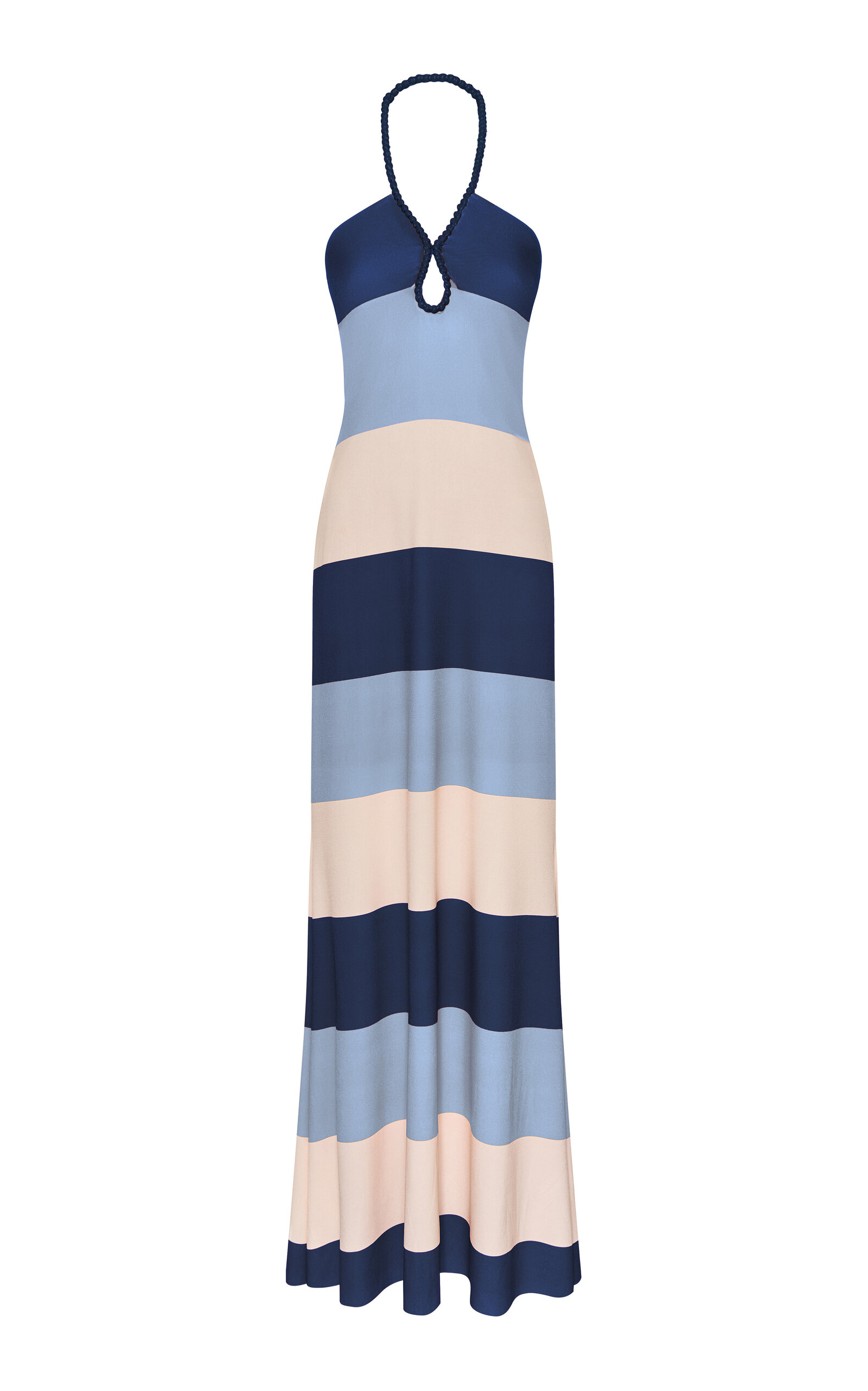 Andres Otalora Costa Jonica Striped Jersey Maxi Dress