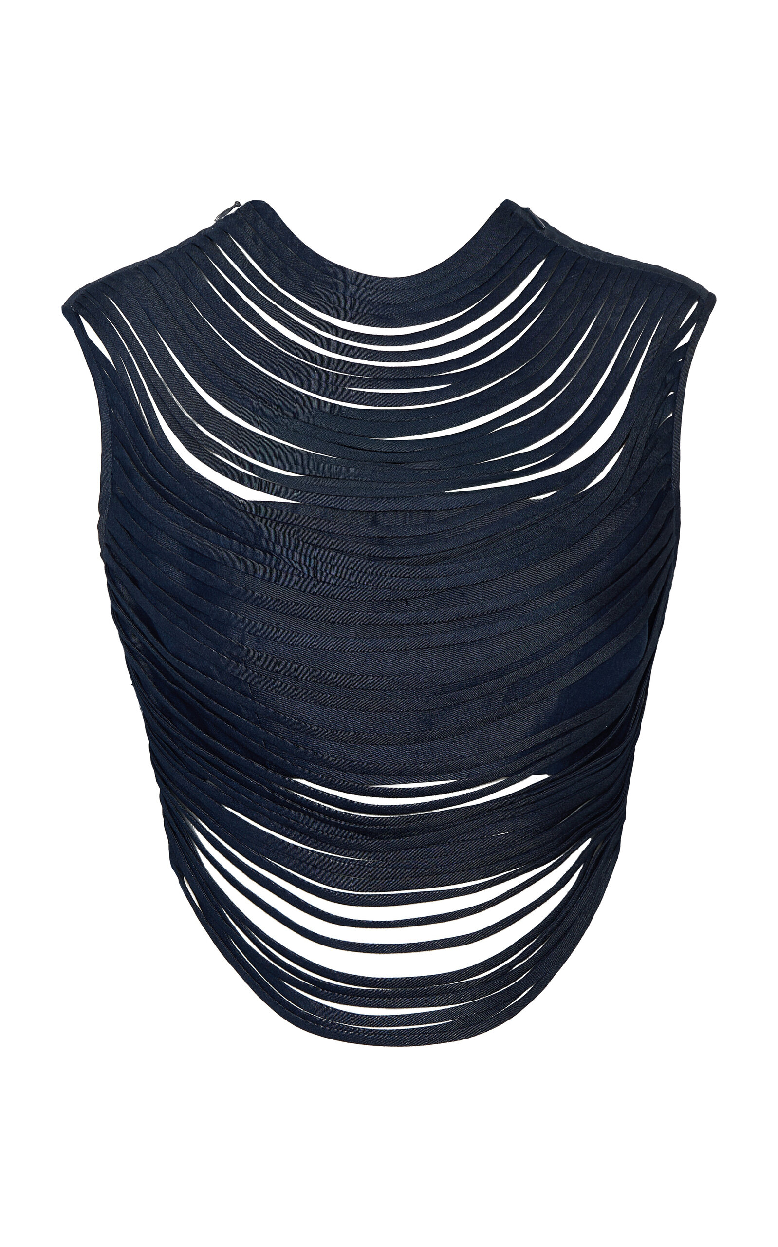 Andres Otalora Eres Todo Draped Tencel Top In Blue