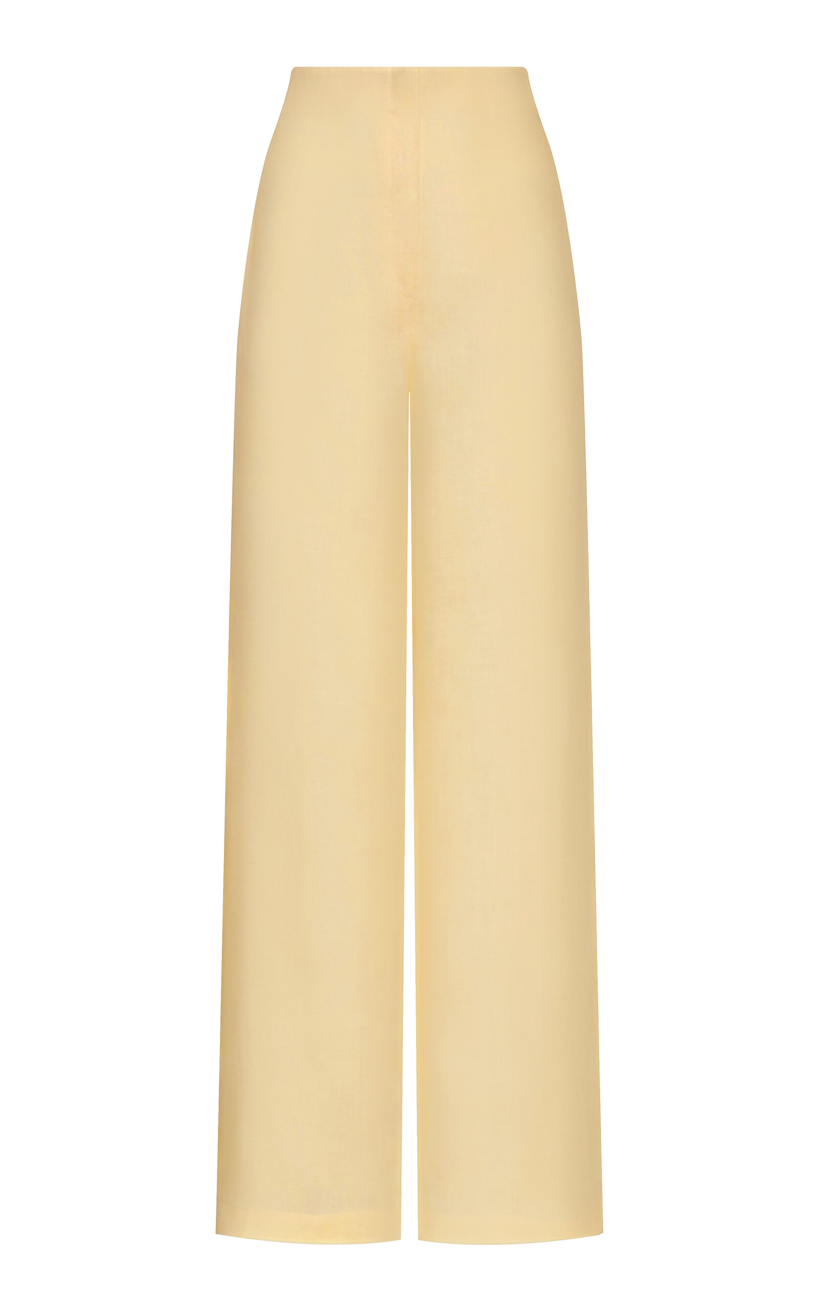 Andres Otalora Synde Wide-leg Linen Pants In Yellow
