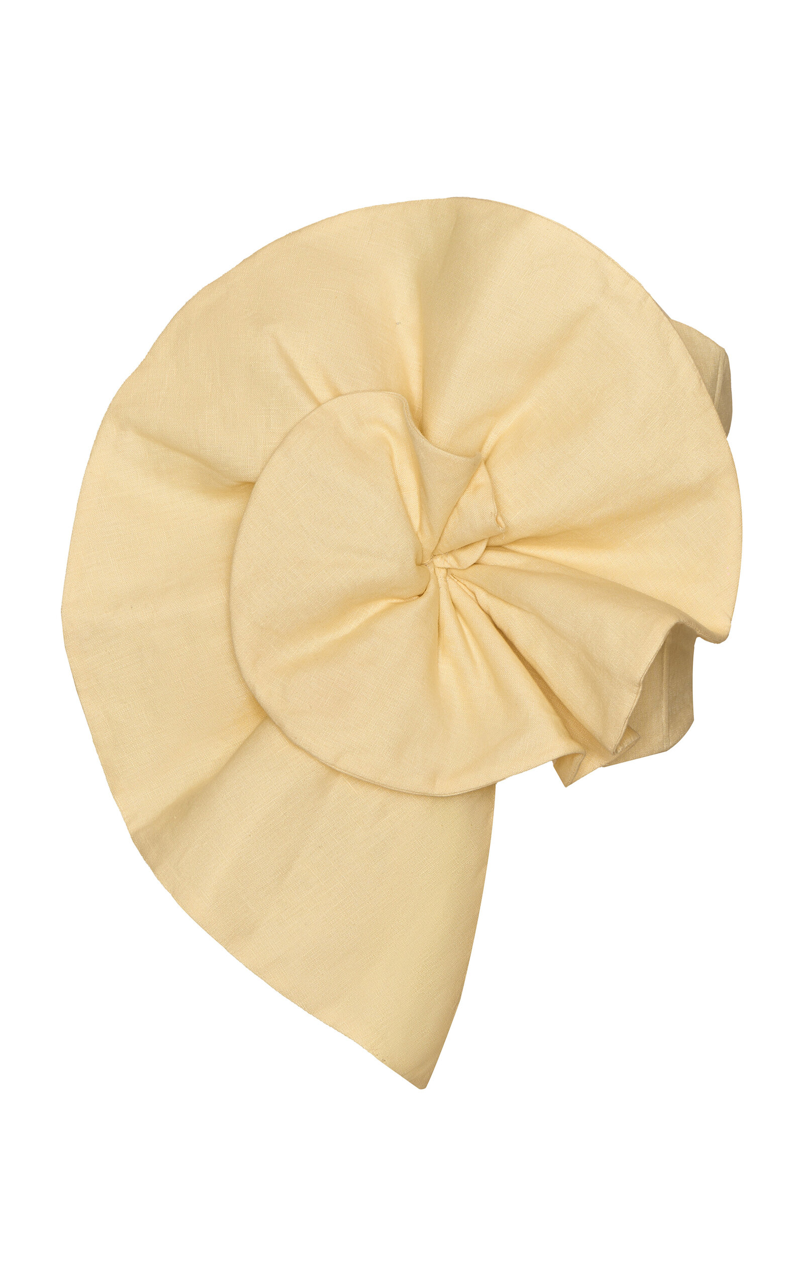 Andres Otalora Ocres Rosette Linen Top In Yellow