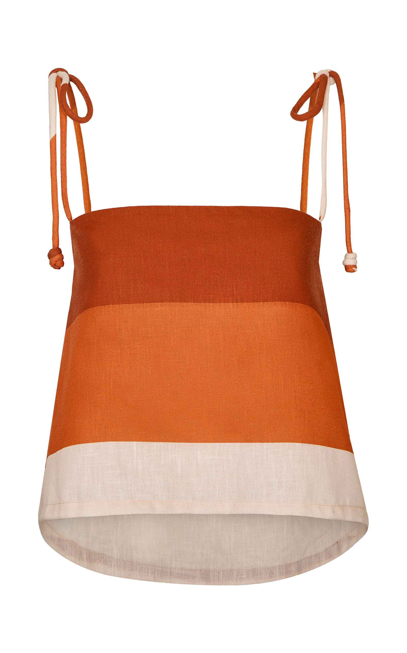 Andres Otalora Corfu Striped Linen Top - Print