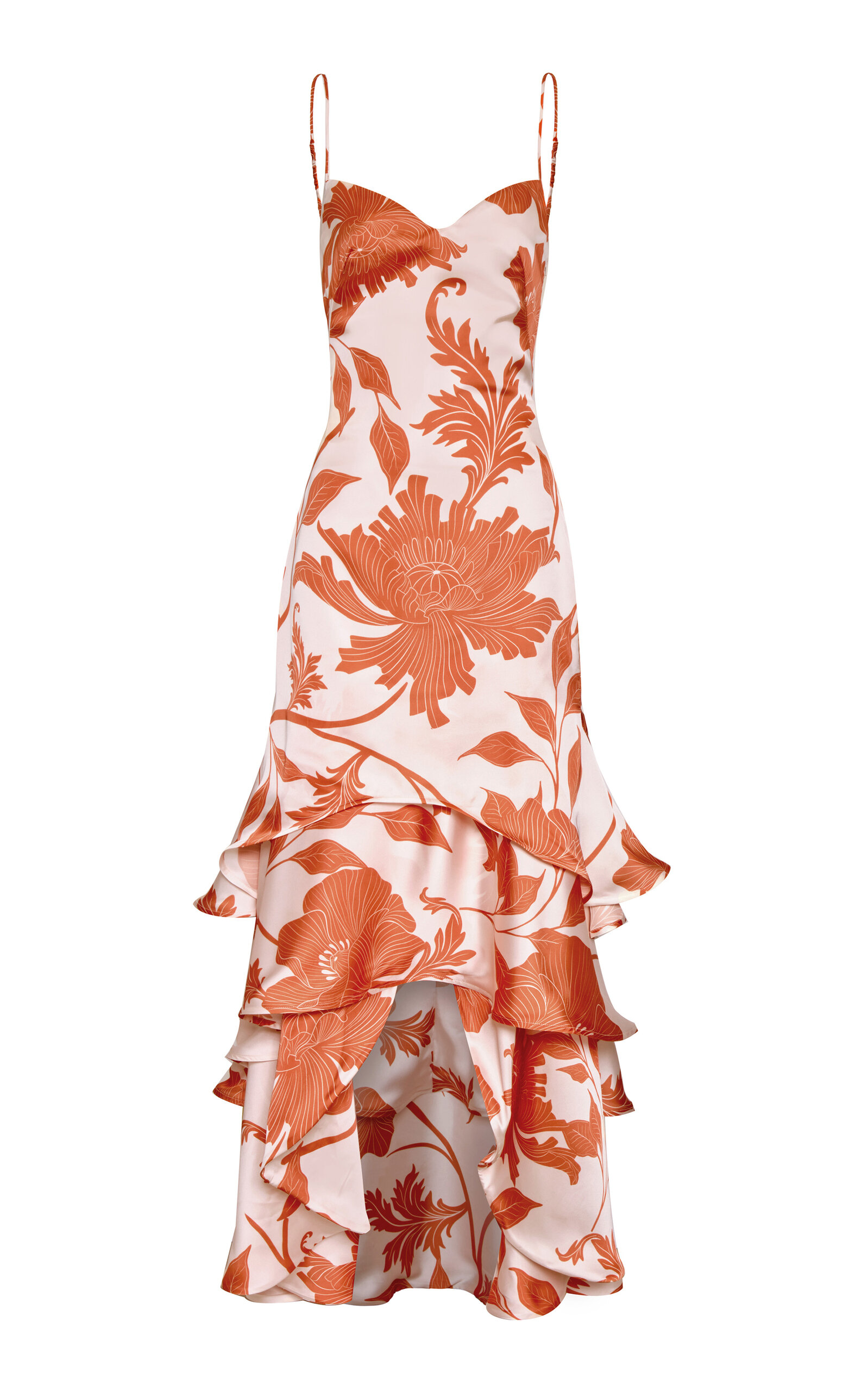 Andres Otalora Estetica Pura Floral Satin Maxi Dress - Print