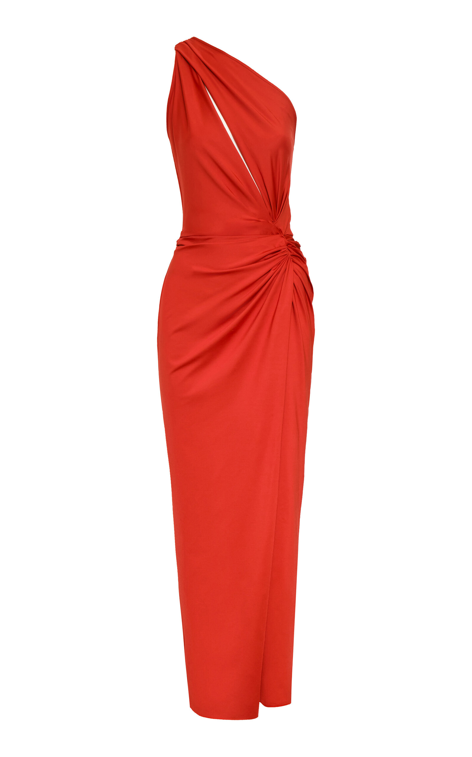 Andres Otalora Medi Terra Cutout Jersey Maxi Dress