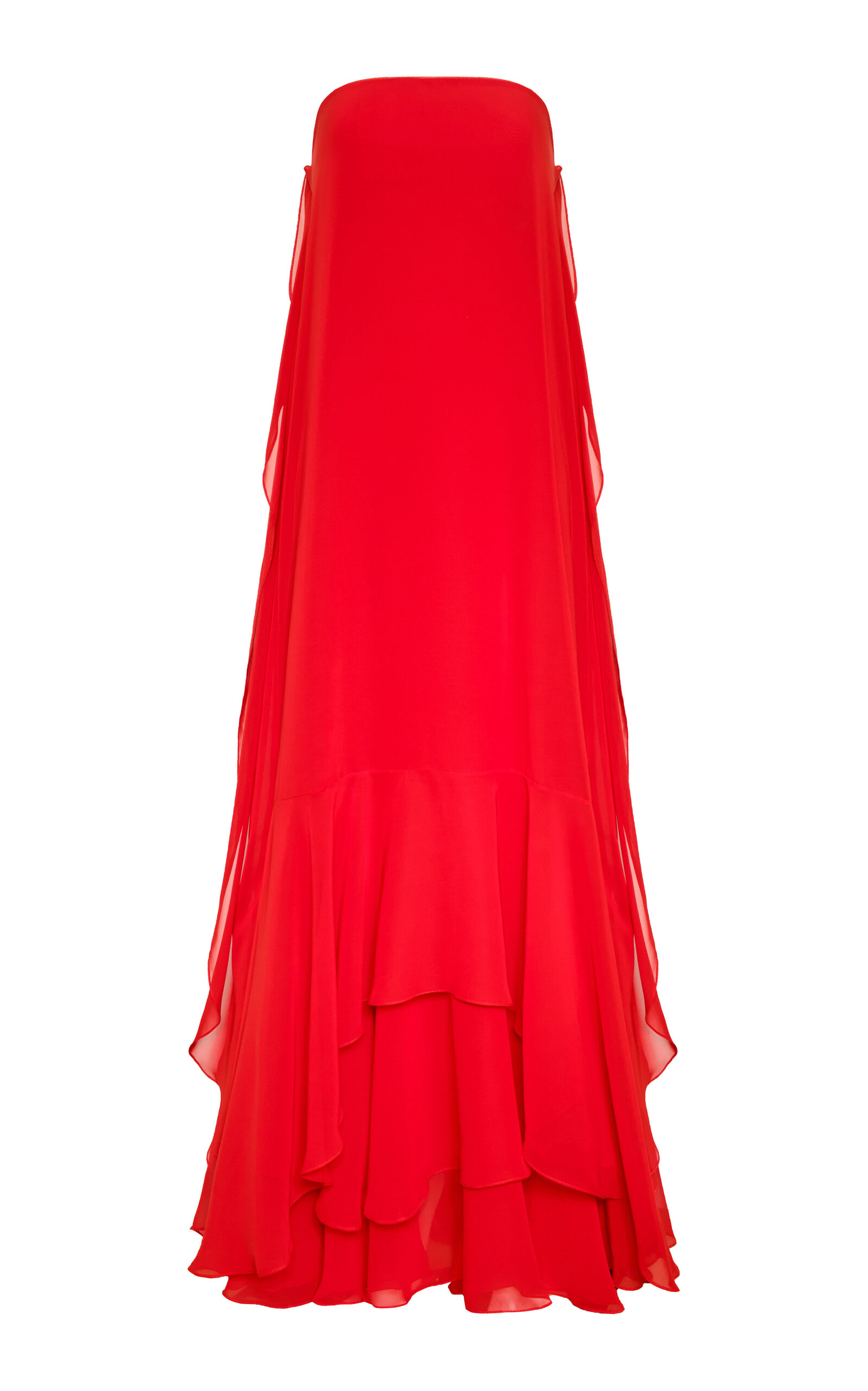Andres Otalora Un Secreto Chiffon Maxi Dress In Red
