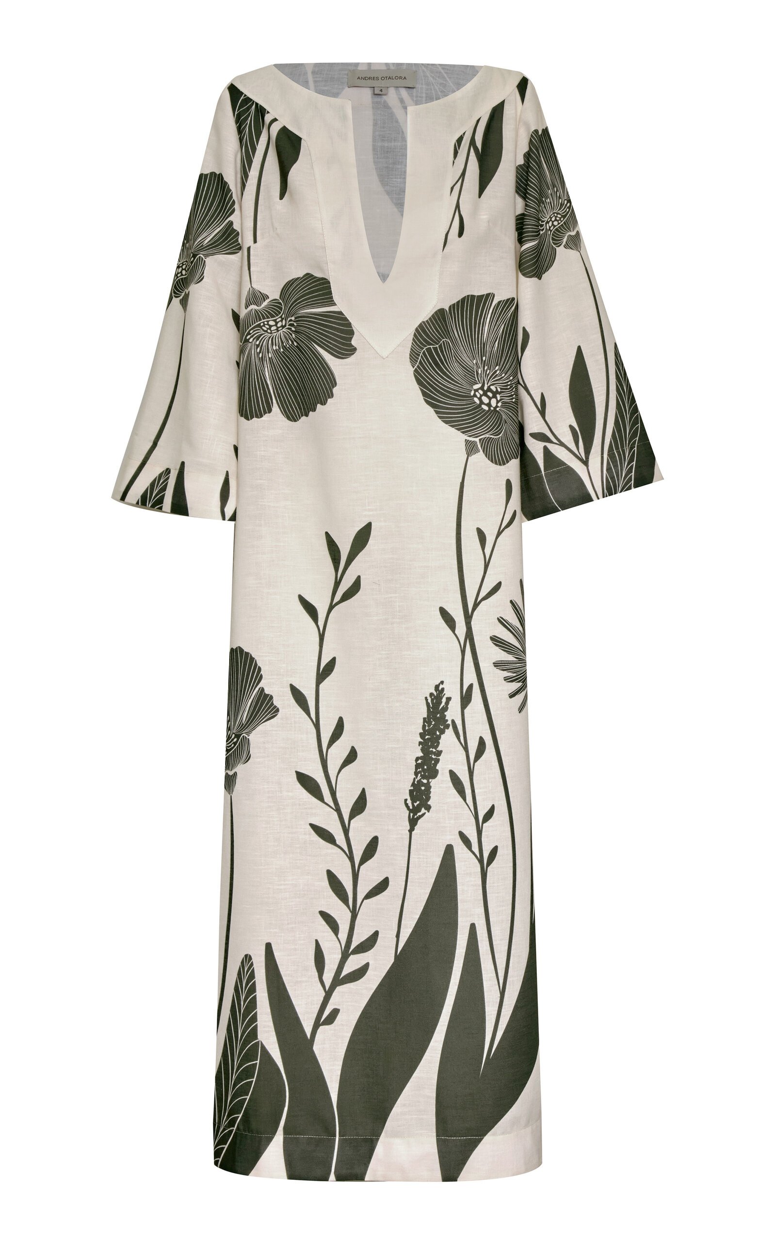 Andres Otalora Que Energia Floral Linen Tunic - Print