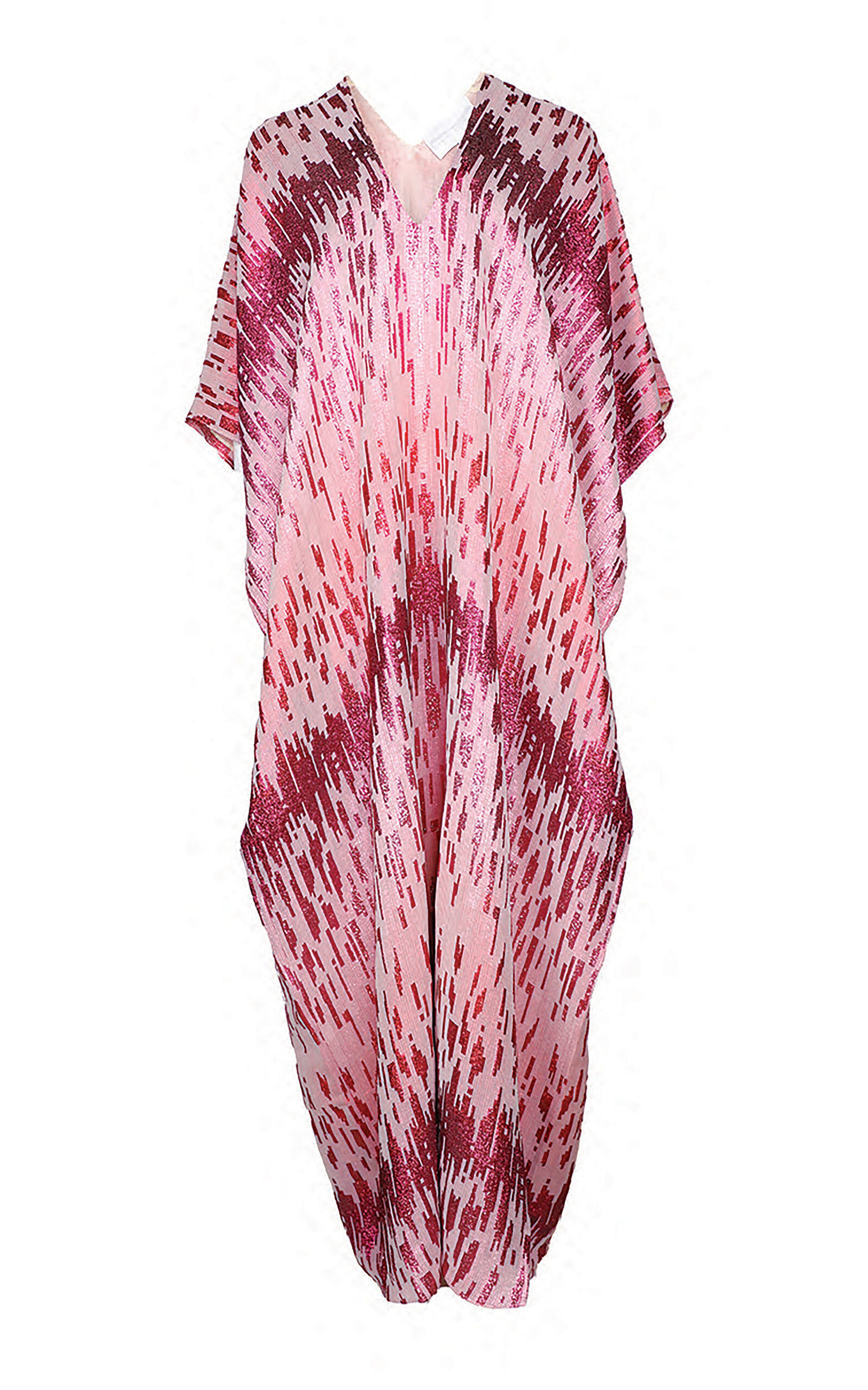 Marie France Van Damme Metallic Silk Caftan