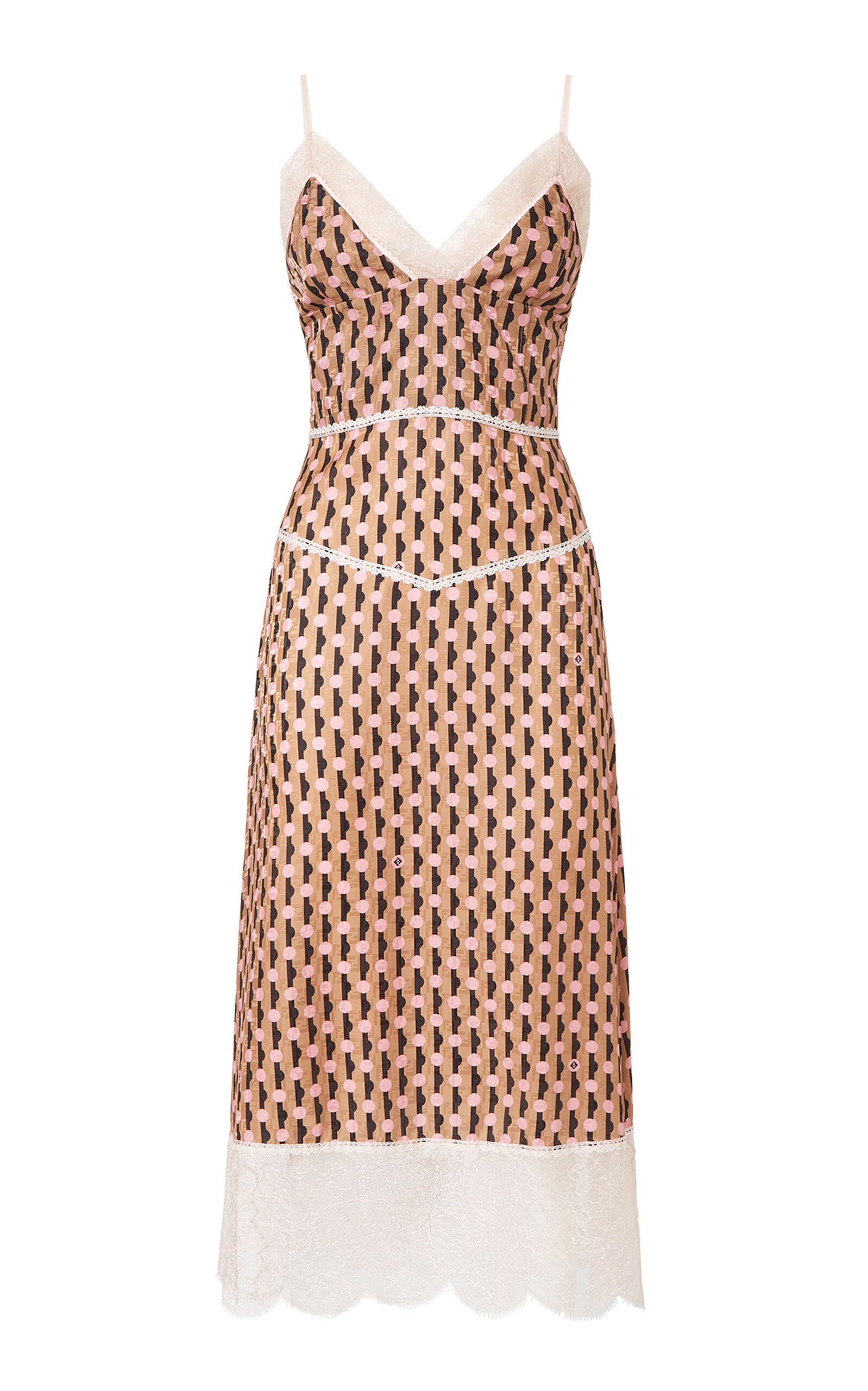 Fendi Silk Jacquard Midi Dress - Print