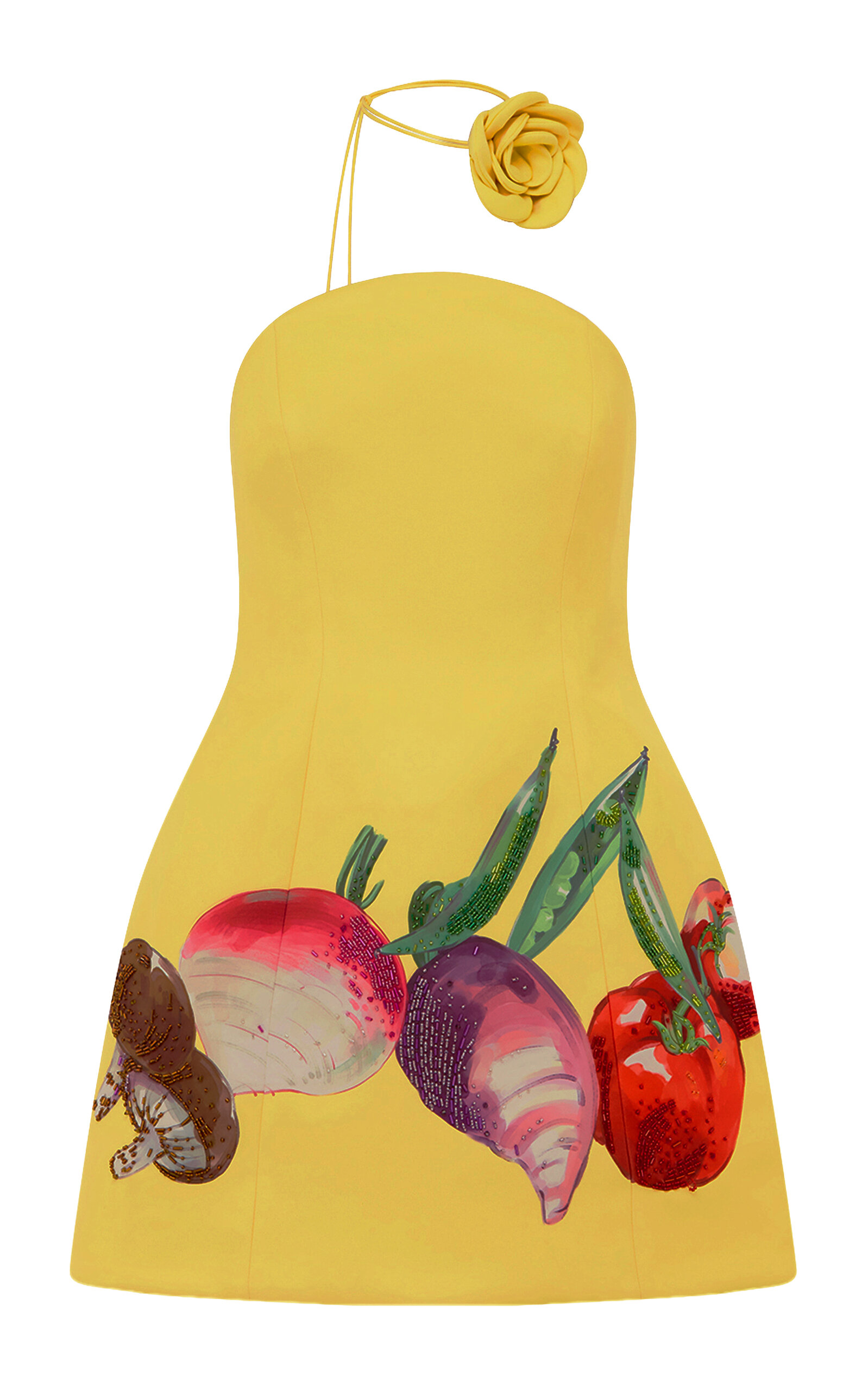 Leo Lin Zaria Strapless Crepe Bustier Mini Dress